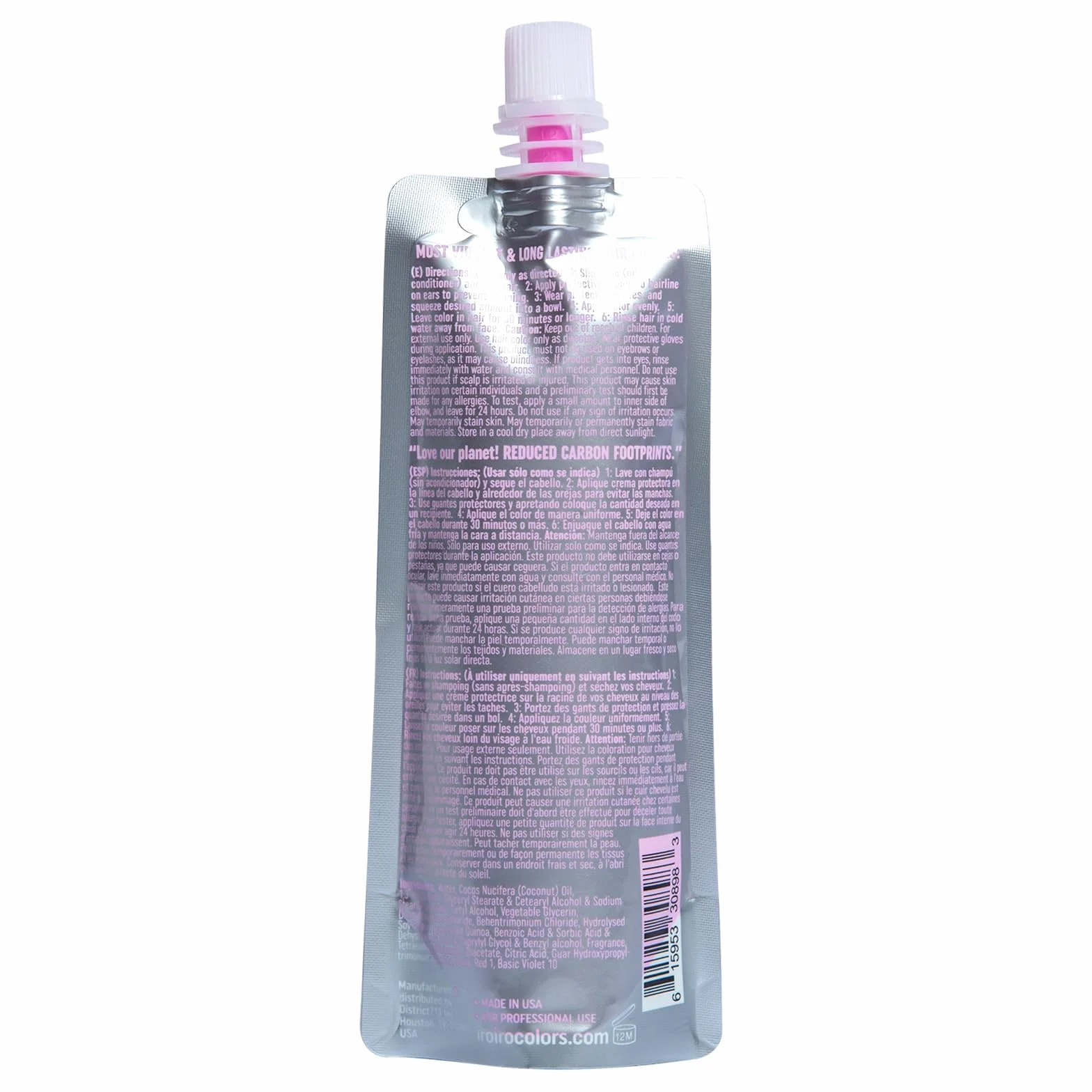 Iroiro 310 Neon Pink Premium, naturalne, półtrwałe włosy
