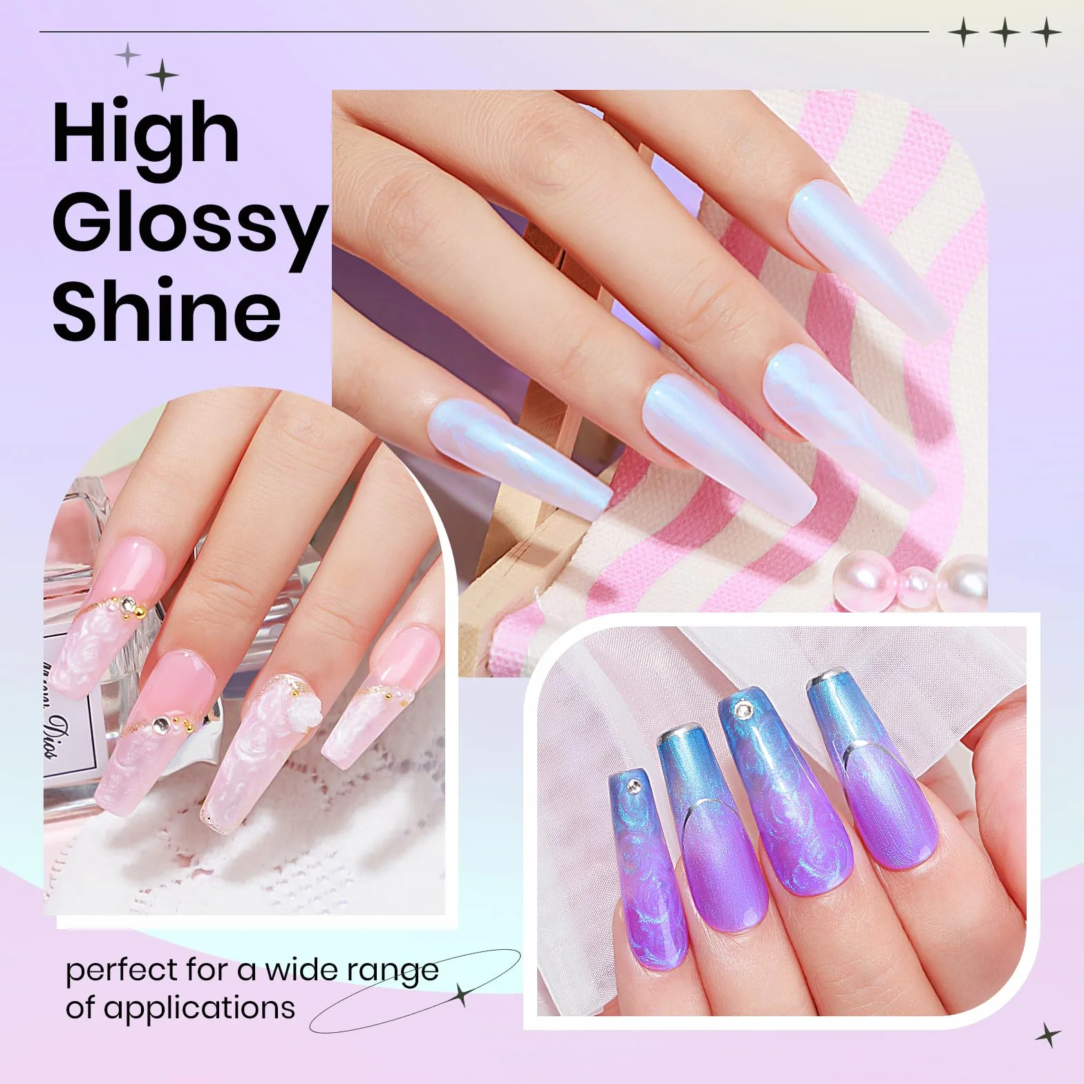 SUPWEE Zestaw żelowych lakierów do paznokci Pearl 6 kolorów UV Soak-Off