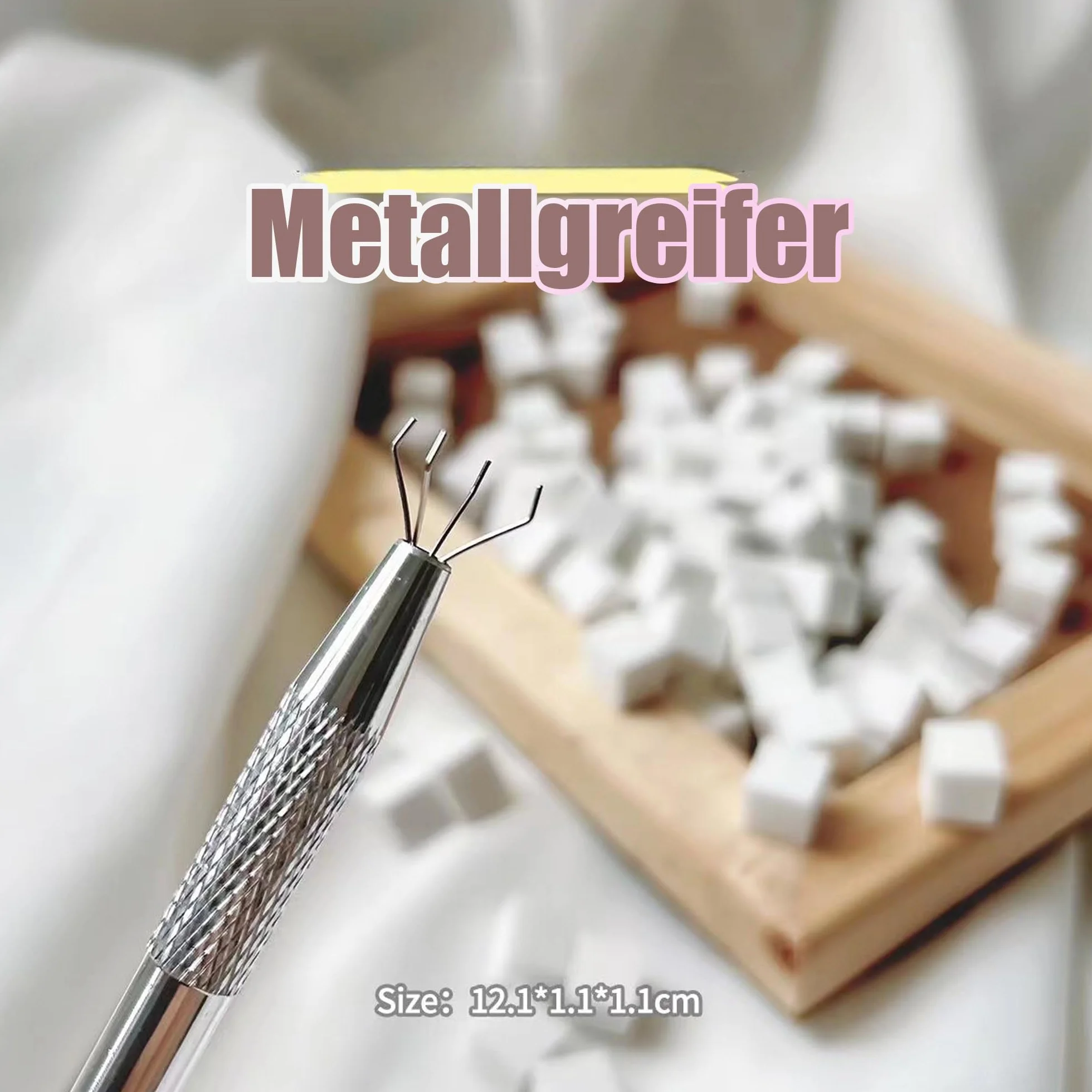 MAEXUS 100 sztuk gąbek do zdobienia paznokca, akcesoria do paznokca, z metalowym uchwytem