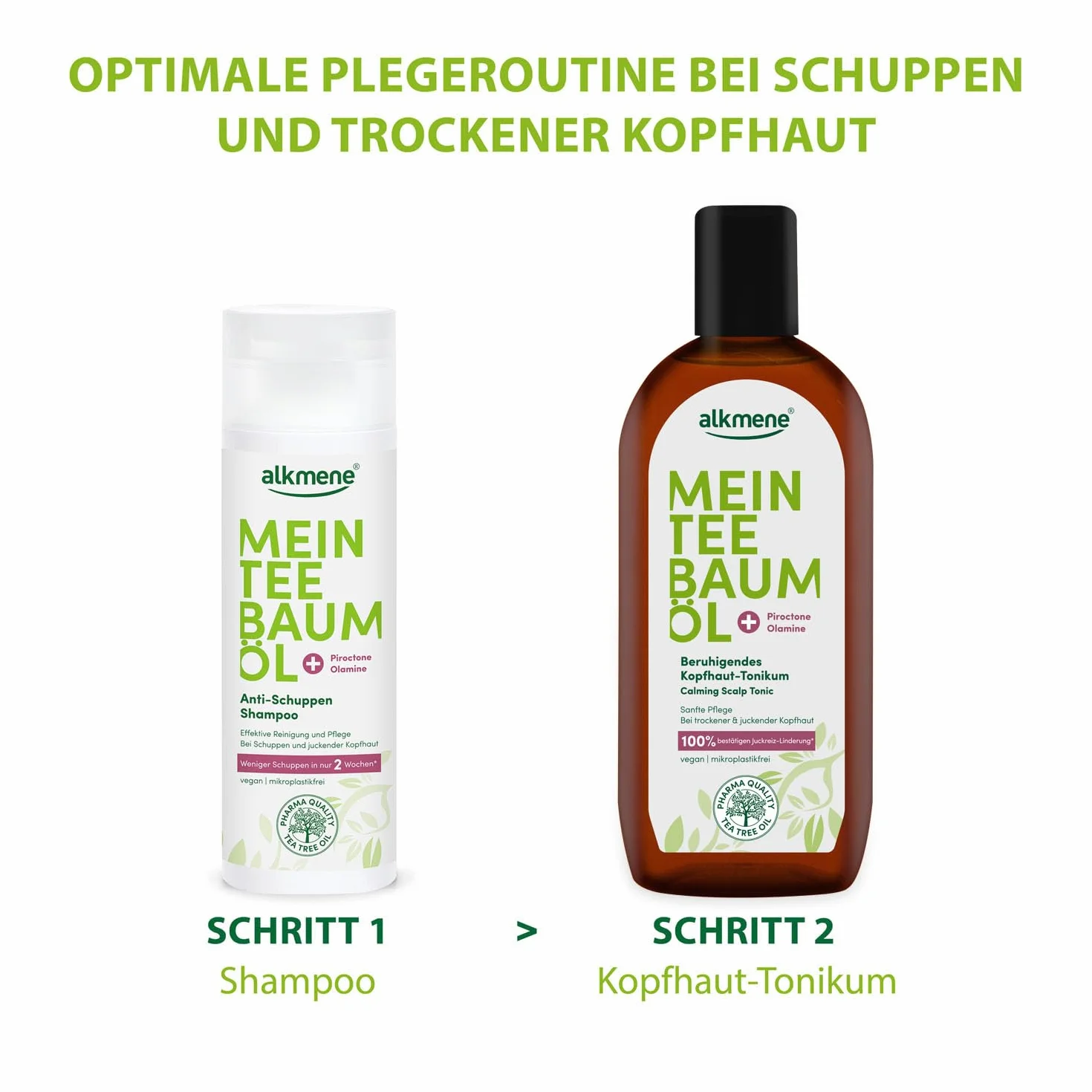 alkmene Olejek z drzewa herbacianego, tonik do skóry głowy, łagodzi swędzenie, 100% potwierdzony, 250 ml – uspokajająca woda do włosów w przypadku suchej i swędzącej skóry głowy – naturalny olejek z