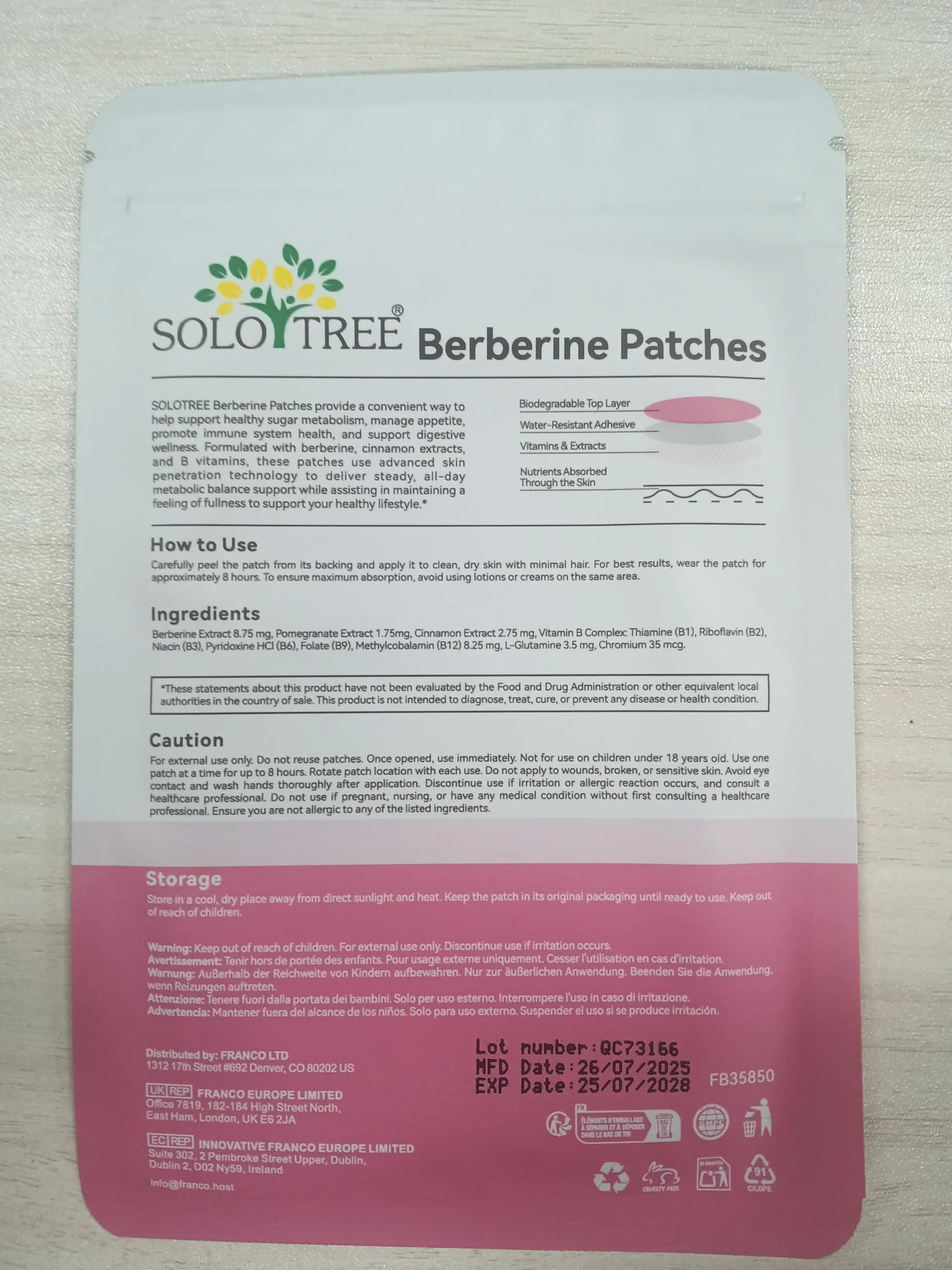 Patches Berberin Naturalne Składniki Uspokajające 30 Łatek