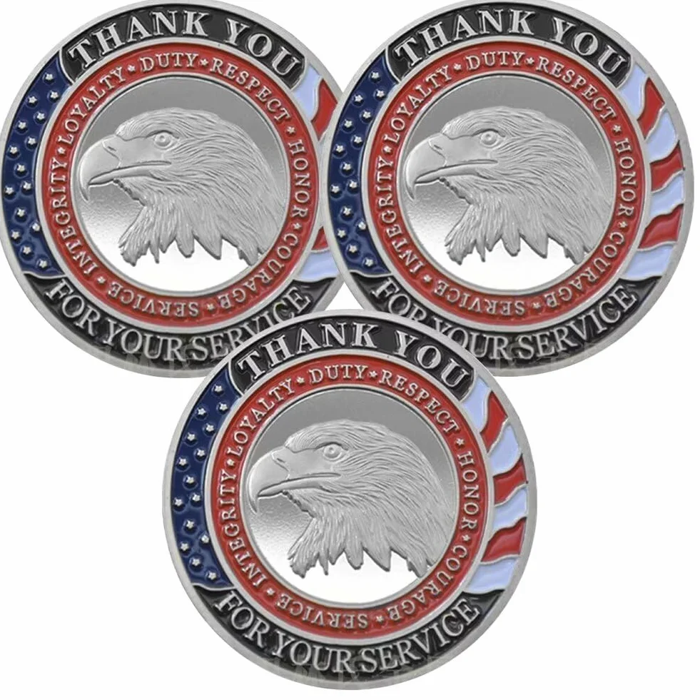 Moneta wyzwań wojskowych "Thank You for Your Service Veteran Coin", uhonorowanie wszystkich, którzy służyli wojskowej monetą wyzwania uznania