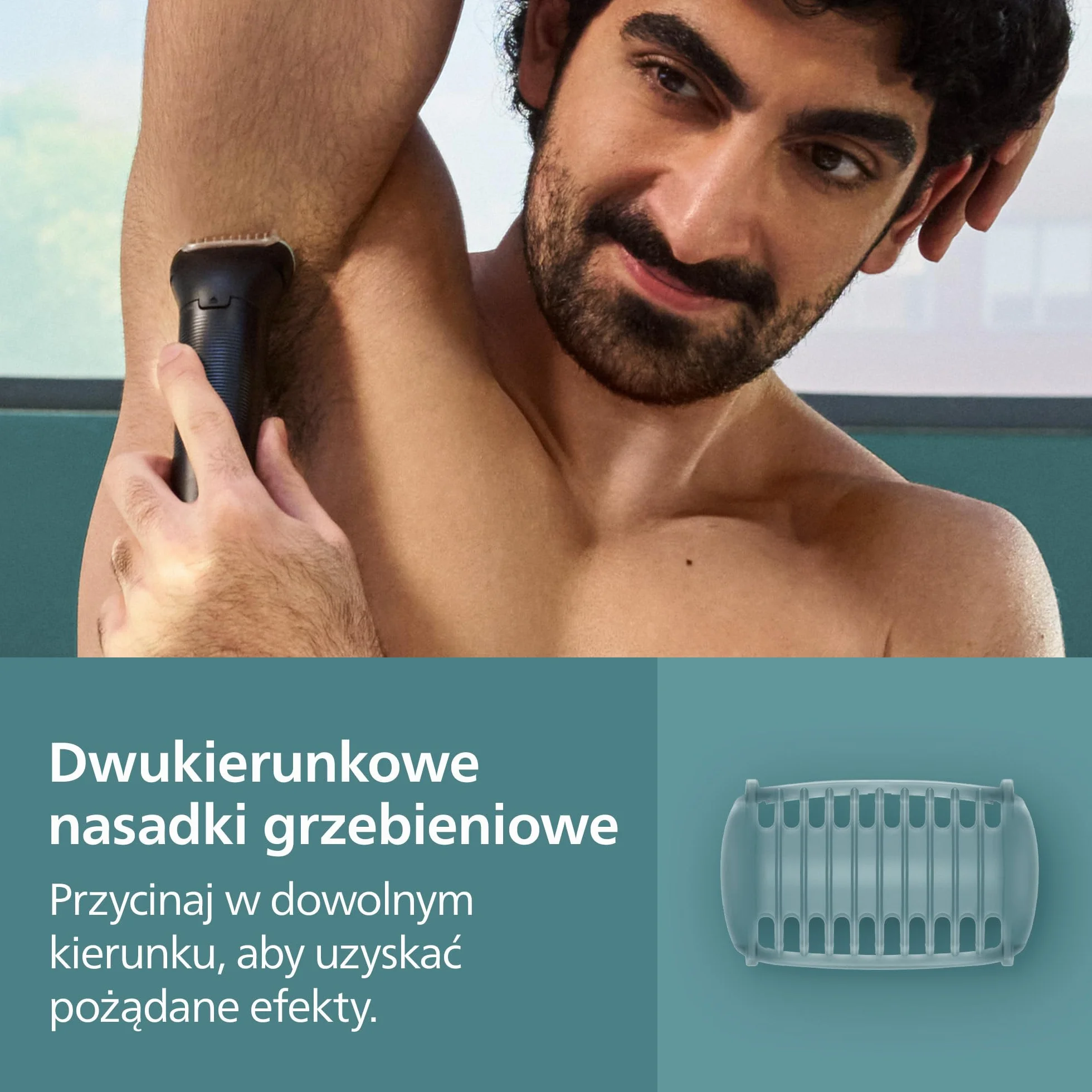 Philips Body Groomer Seria 5000 – trymer do ciała dla mężczyzn Triple Protect, precyzyjne i delikatne golenie okolic intymnych, pełni wodoodporny, działania wynosi 100 minut, model BG5470/15