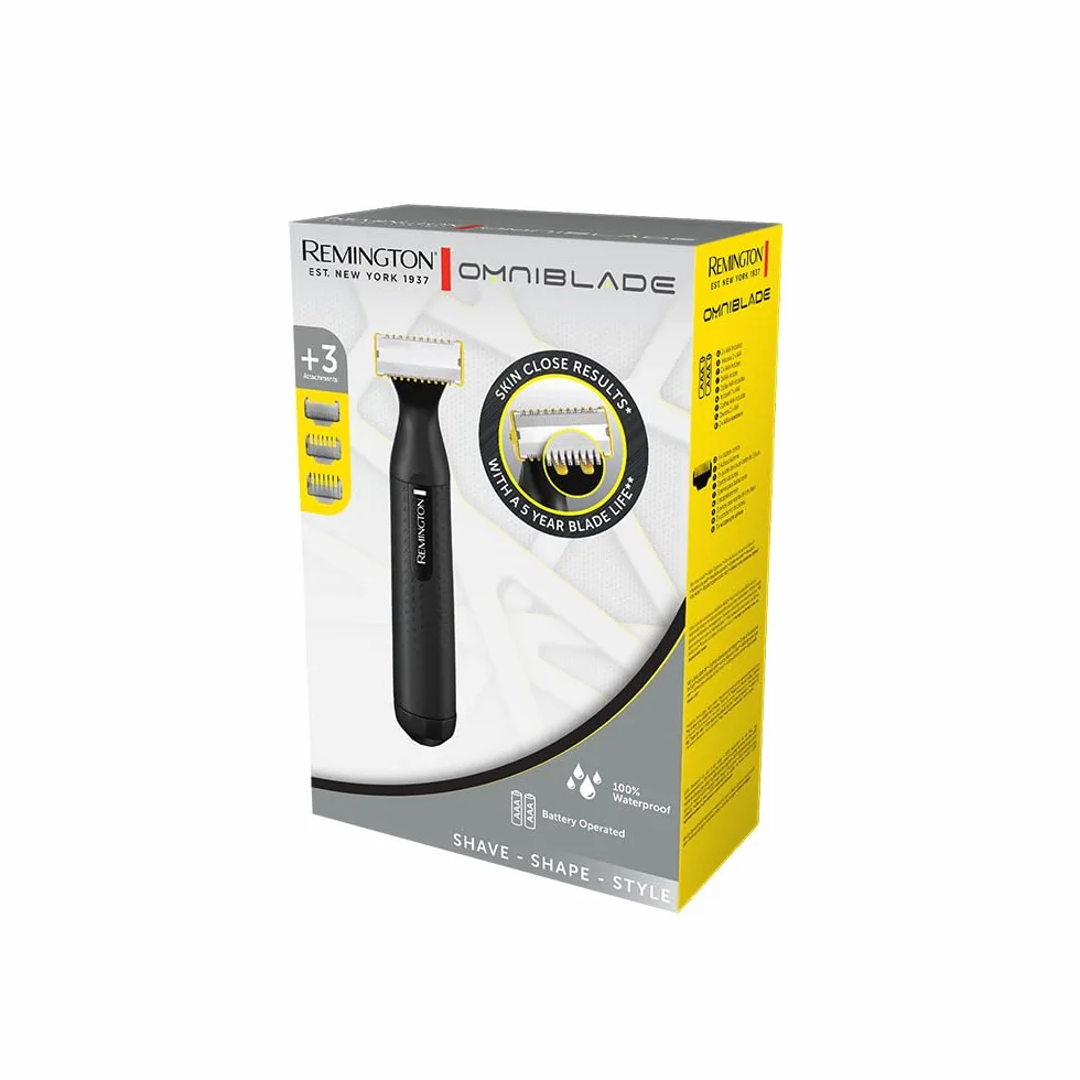 Remington Omniblade HG1000 trymer hybrydowy do brody 3 nasadki 1-5mm wodoodporny na baterie