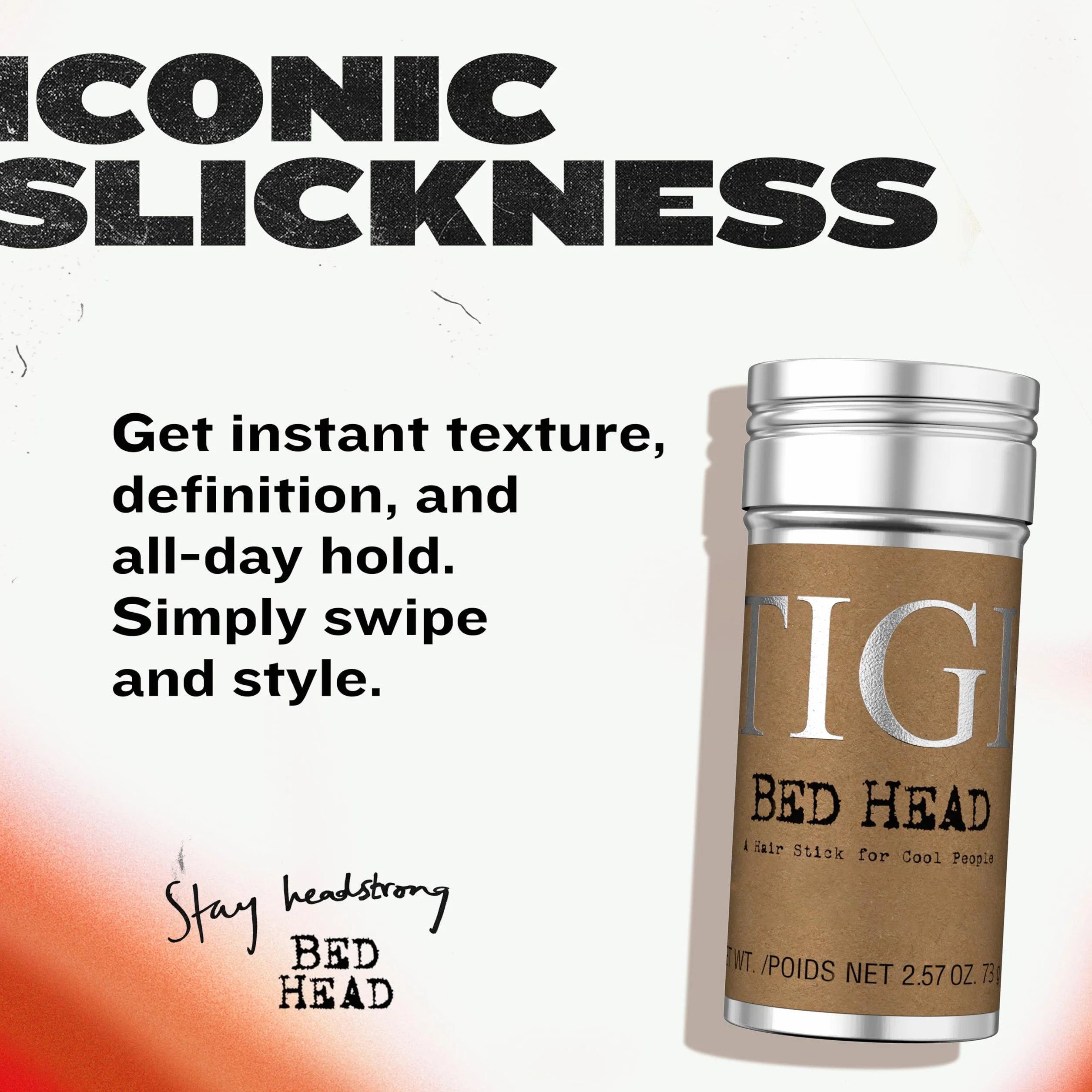 Tigi Bed Head for Men Wax Stick, Wosk do Włosów w Sztyfcie, dla Mężczyzn, dla Mocnego Utrwalenia, 73 g