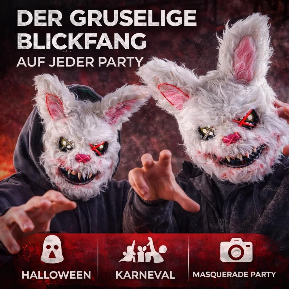 TK Gruppe Timo Klingler Maska jako dodatek do kostiumu dla kobiet i mężczyzn, dzieci i dorosłych na anonimowe Halloween, karnawał i karnawał