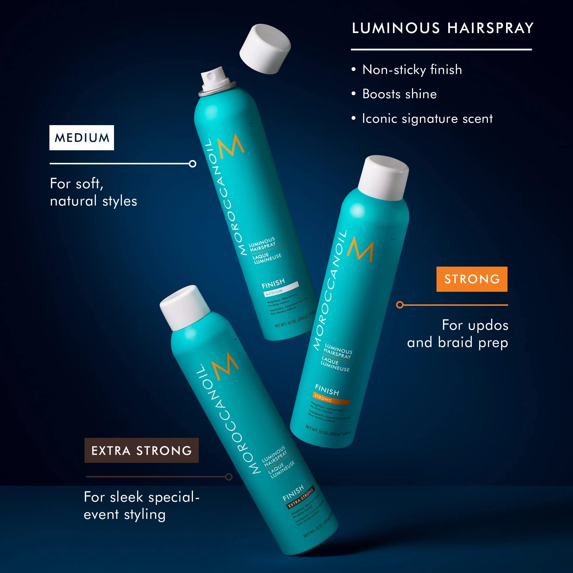 Moroccanoil Luminöses spray do włosów średni