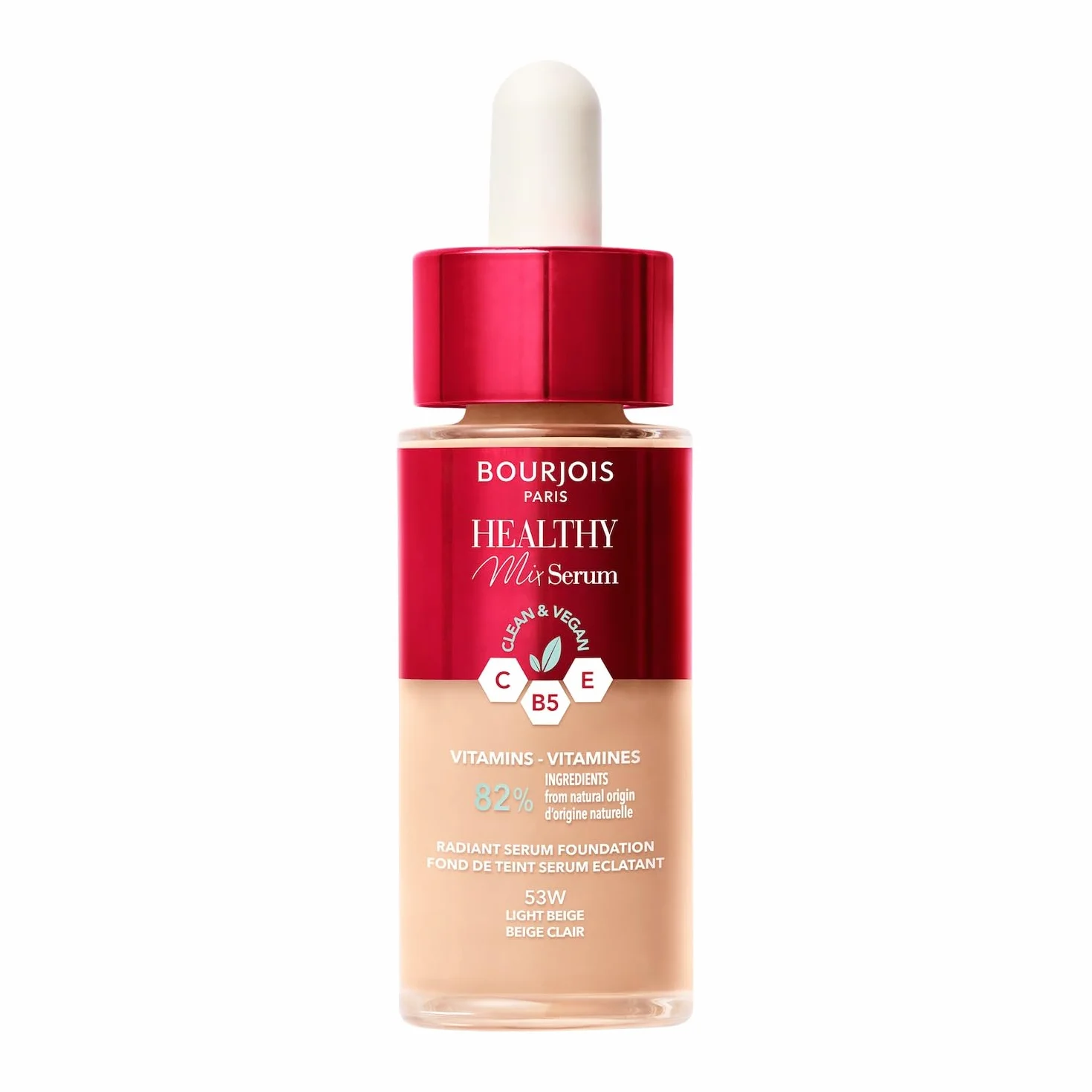 Bourjois Healthy Mix Serum Podkład, 53W Light Beige, 30 ml