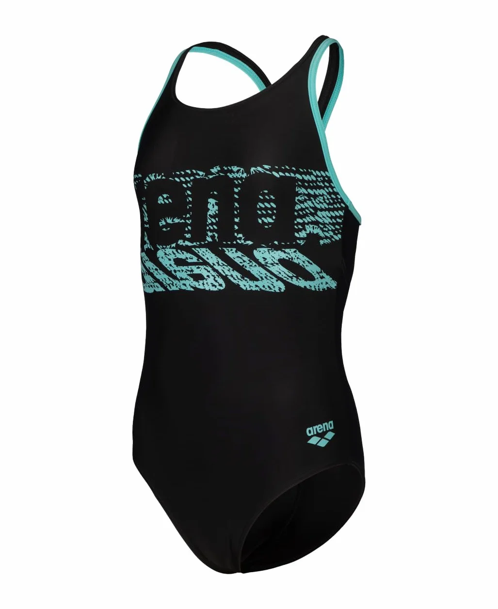 ARENA Dziewczęcy kostium kąpielowy Shaking V Back One Piece Swimsuit (1 opakowanie), Black-water, 152