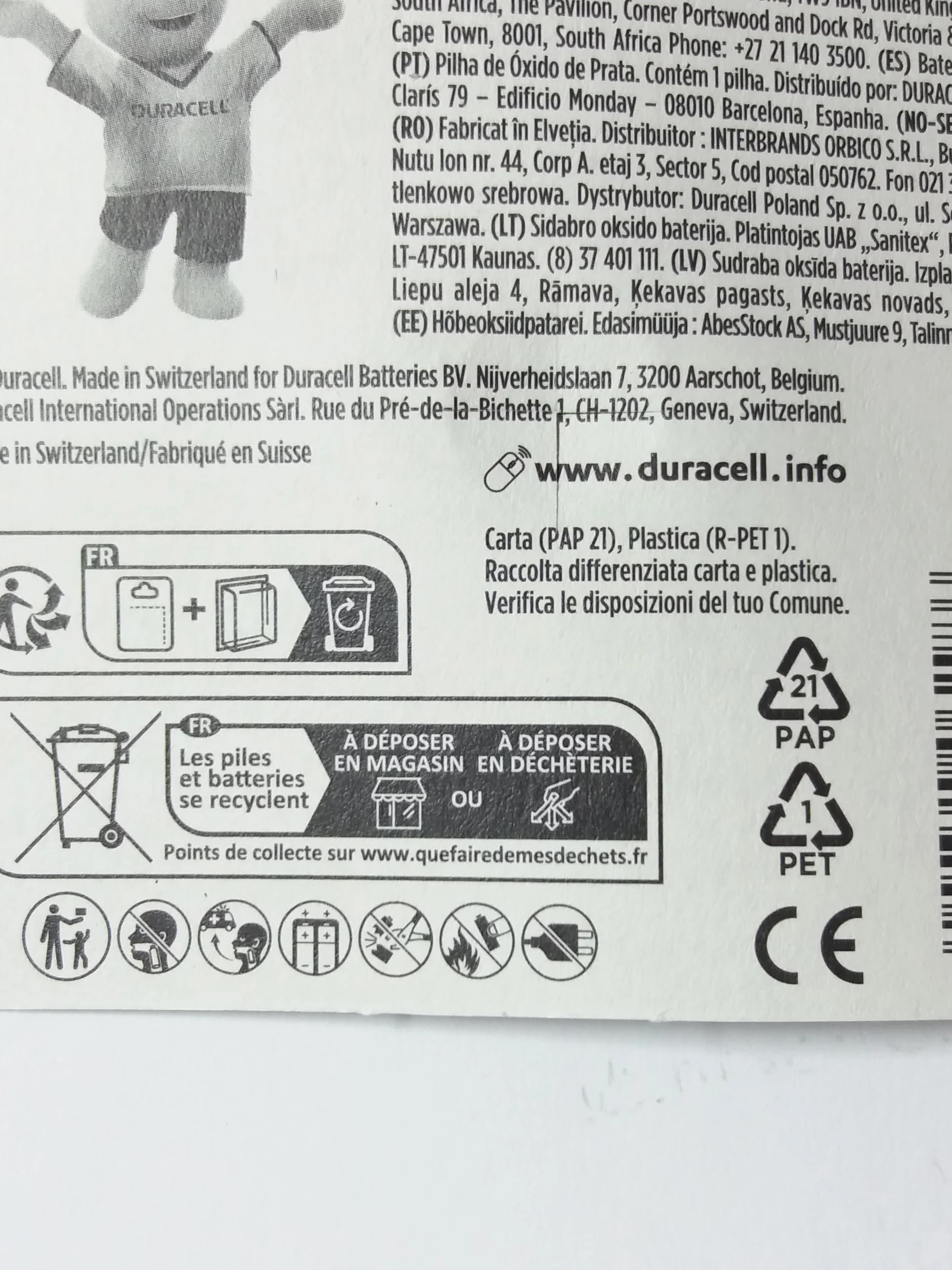 Duracell 377 SR626SW SB-AW AG4 1,55 V bateria do zegarka z tlenku srebra