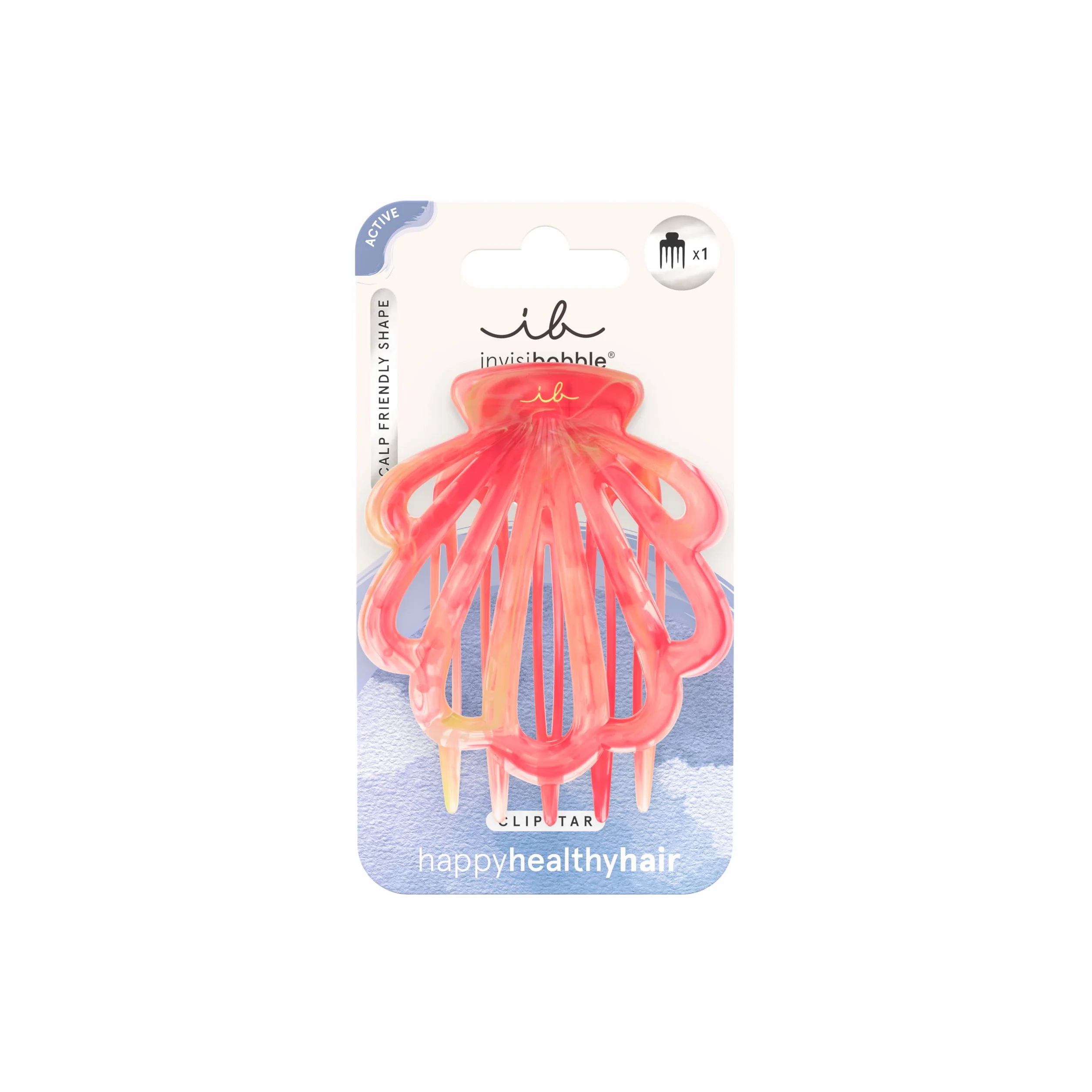 invisibobble Clipstar L Coral Hug płaska spinka do włosów duża do grubych włosów