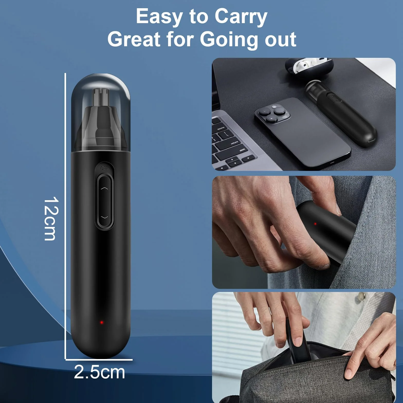 Trymer do nosa, strzyżenie włosów i uszu USB, ekran LCD, IPX7 trymer do uszu, maszynka do golenia nosa dla mężczyzn i kobiet