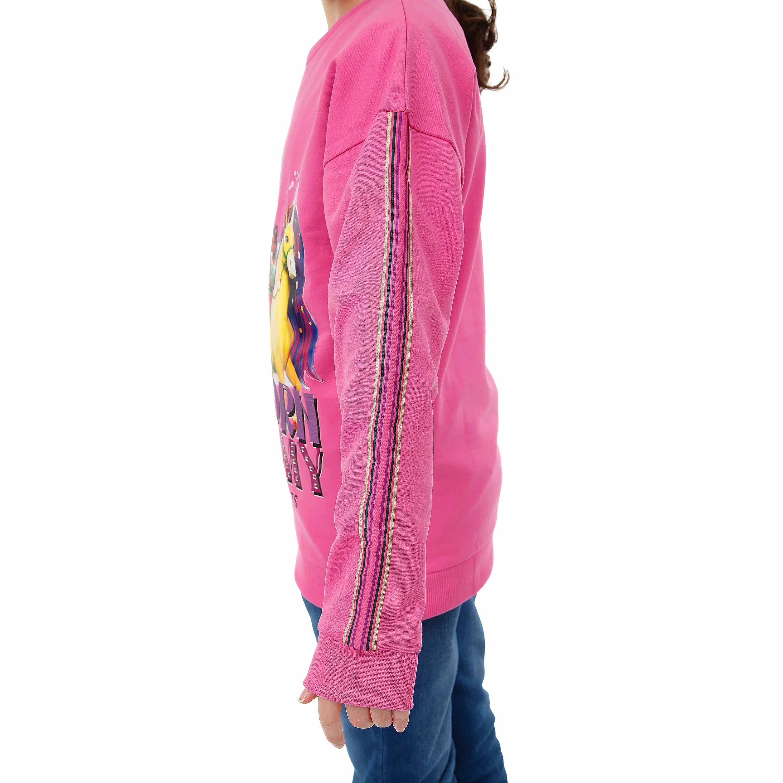Bluza Dla Dziewcząt Z Akademii Jednorożców | Bluza Z Jednorożcem Dla Dziewcząt | Bluza Dla Dzieci Sophia I Wildstar | Różowy 128