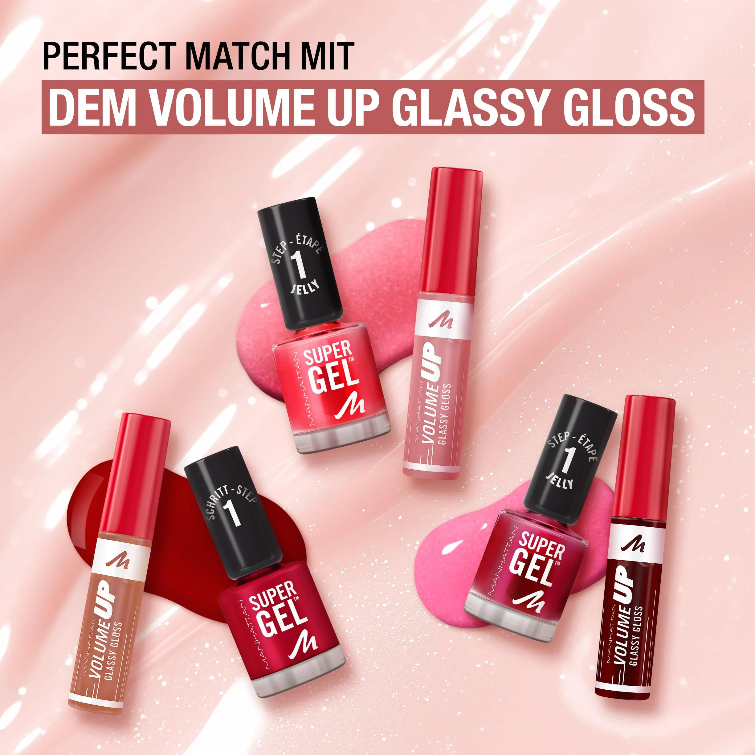 Manhattan Super żelowy lakier do paznokci – efekt manicure bez promieniowania UV – różowy lakier do paznokci utrzymuje się do 14 dni – kolor Pop Princess Pink 240 – 1 x 12 ml