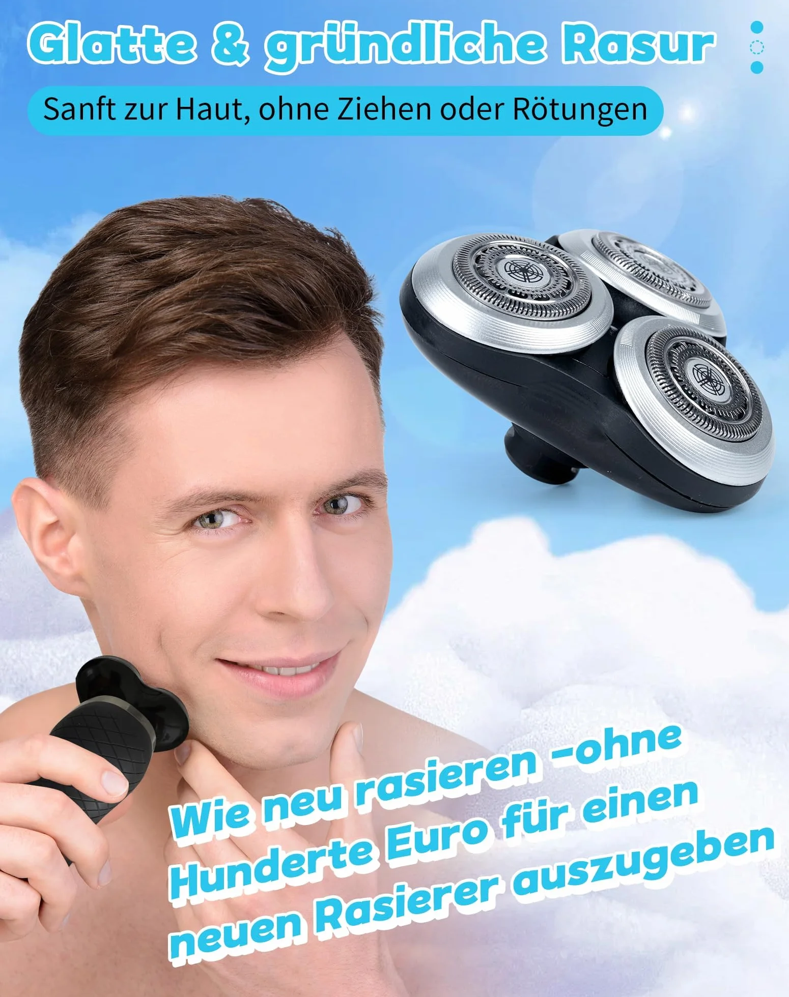 Głowica goląca kompatybilna z Philips Series 9000 (S9000 S9911 S9731 S9711 S9511 S9522 S9111 S9031 S9988), głowica zamienna z podstawową głowicą do golenia