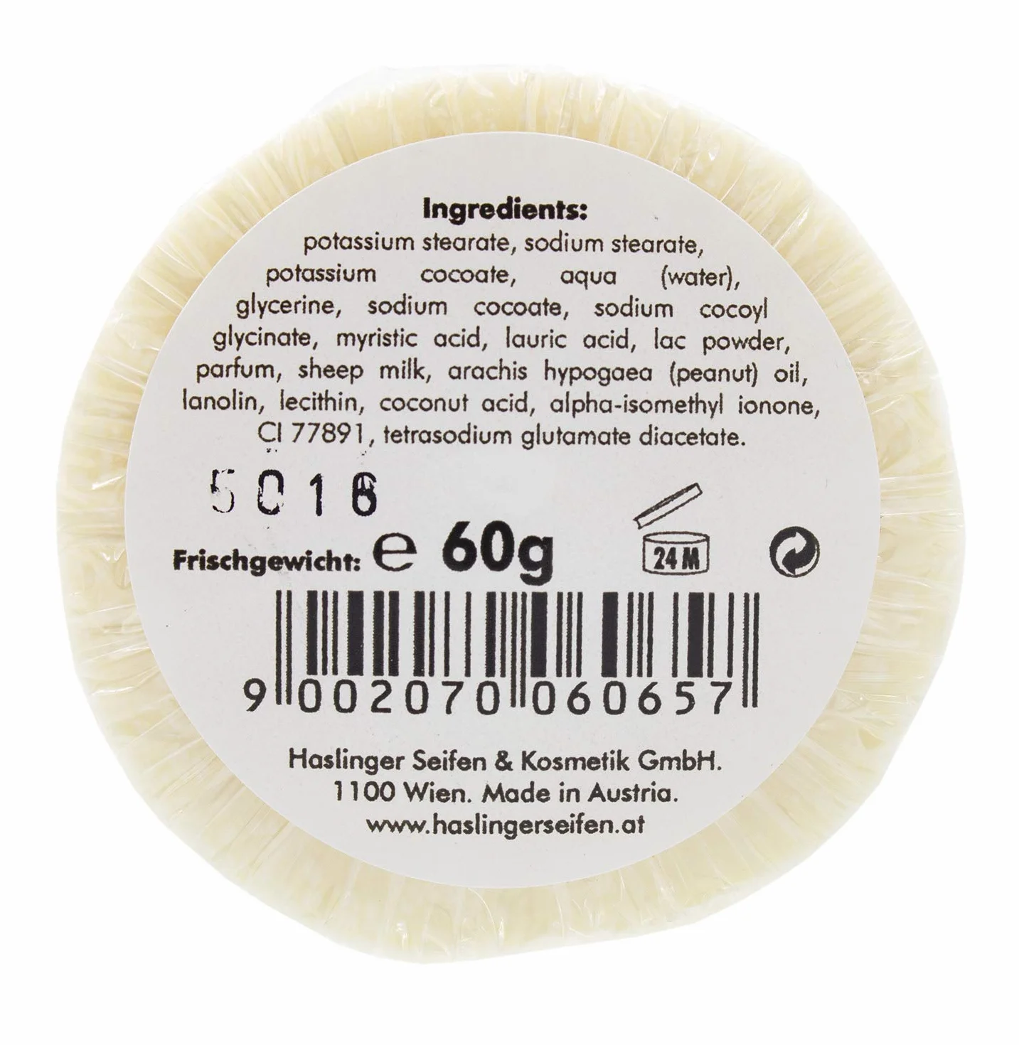 HASLINGER Mydło do golenia z mleka owczego, 60 g