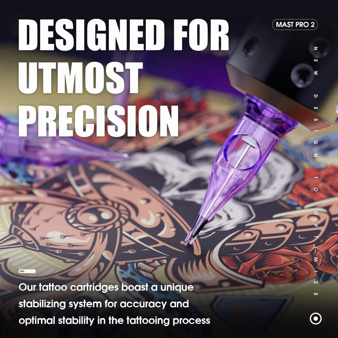 Mast Pro2 Tattoo Needles Kit 20pcs Bugpin Round Liner #1001RL 0.30mm Cartridges for Tattoo Pen Machine
