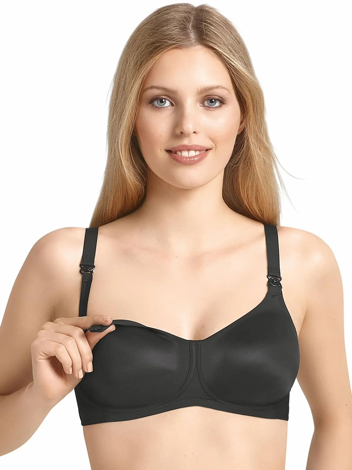Anita Maternity Damski biustonosz ciążowy Basic, czarny (schwarz 001), 75D