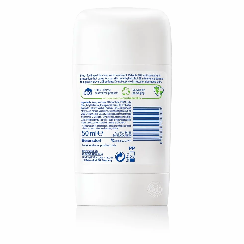 NIVEA Fresh Flower 48h Antyperspirant w sztyfcie dla kobiet, 50 ml
