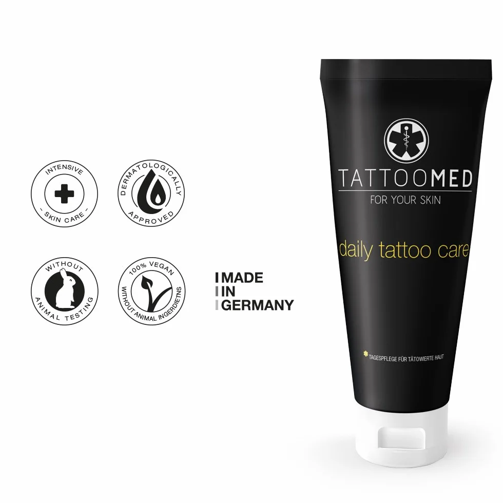 TattooMed Krem do pielęgnacji tatuażu dla wytatuowanej skóry, krem Daily Tattoo Care, 1 opakowanie (1 x 100 ml)