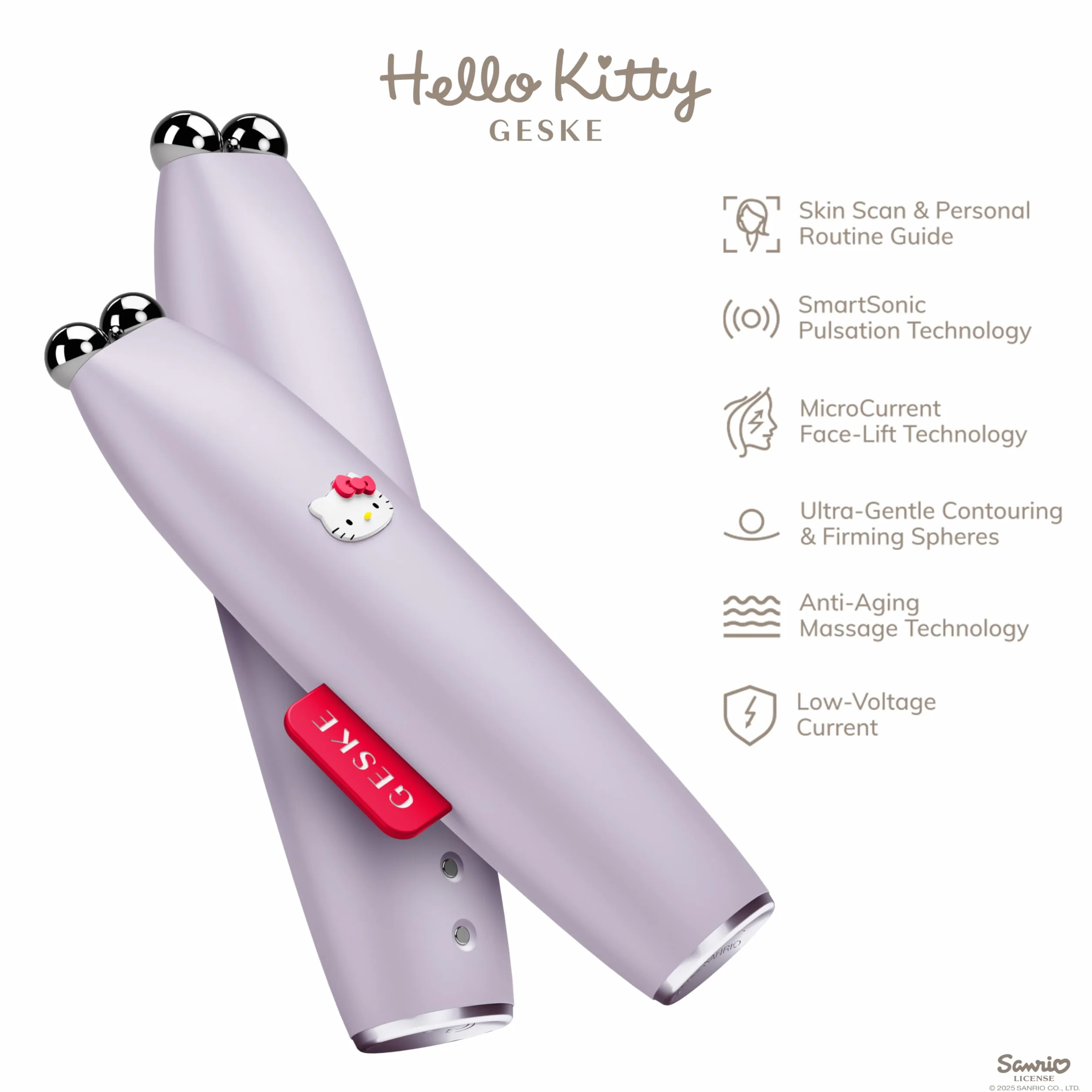 GESKE x Hello Kitty SmartAppGuided™ Pióro do liftingu twarzy z mikroprądami 6 w 1