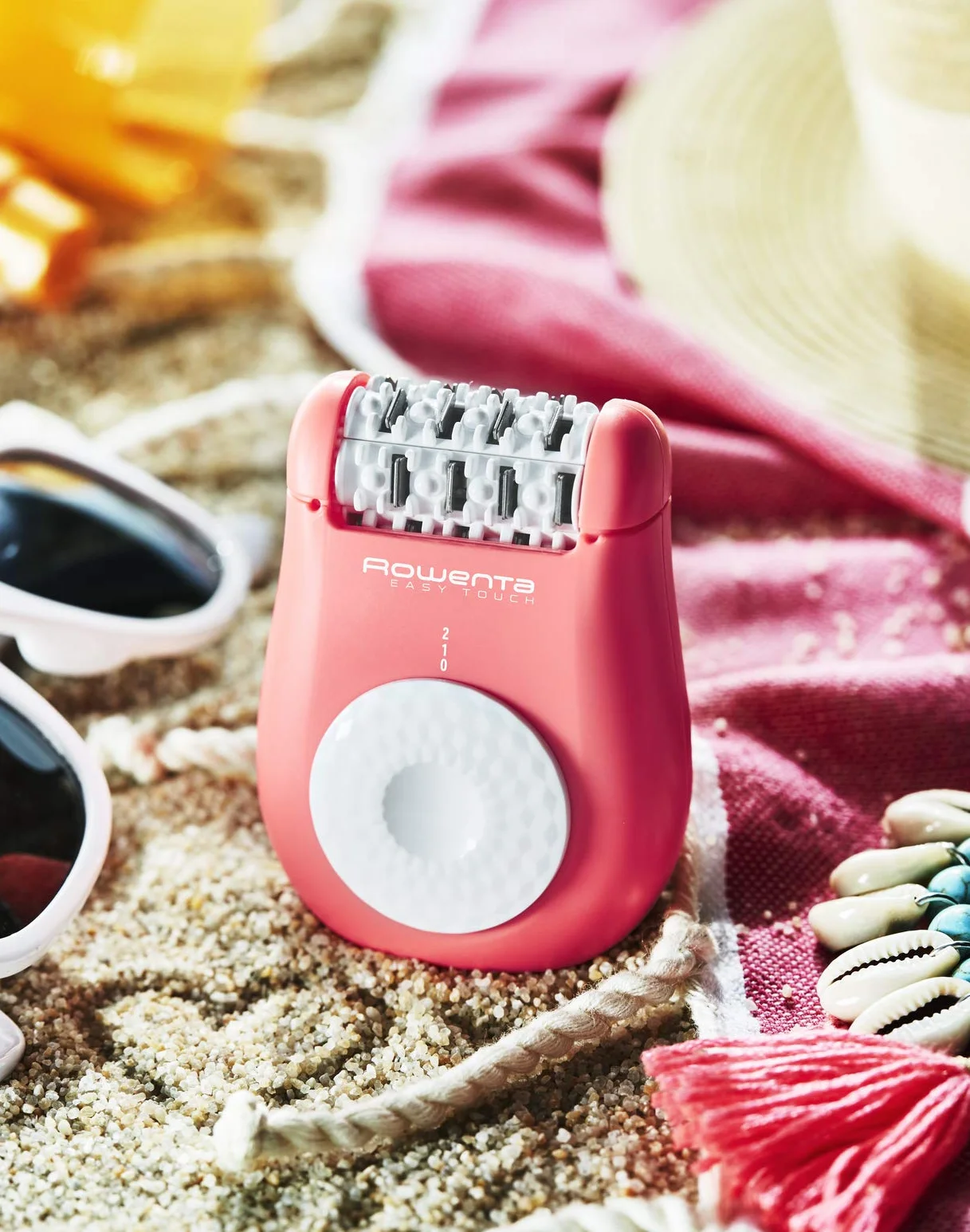 Rowenta Easy Touch EP1110F0 - Depilator elektryczny, pastelowy różowy/biały