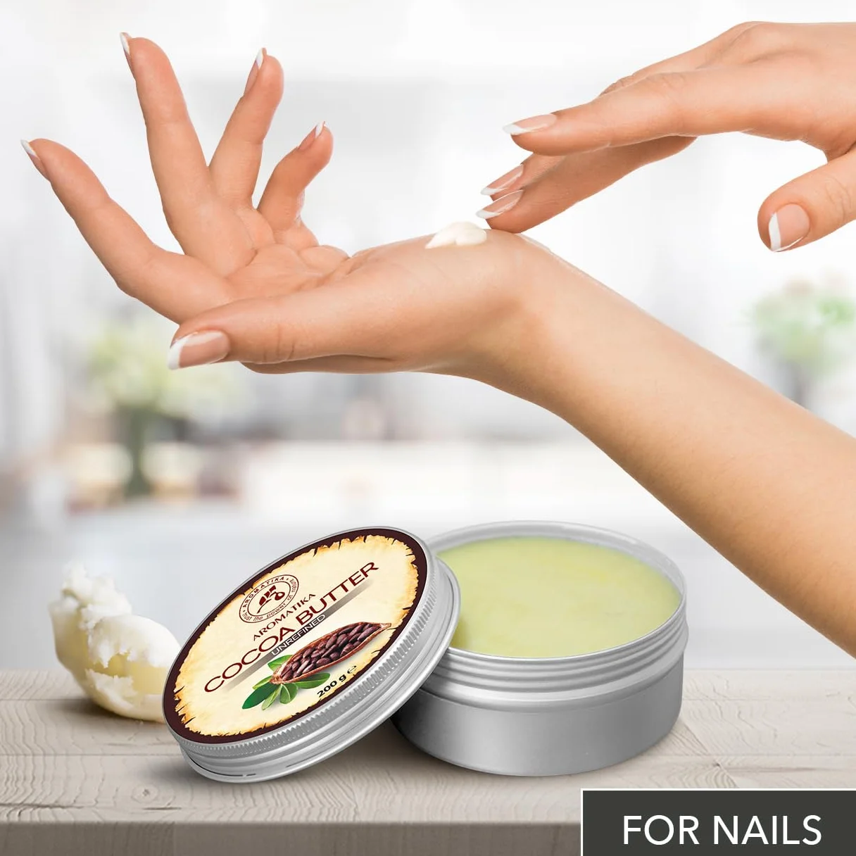 Cocoa Butter Pure & Natural 200g - Burkina Faso - Theobroma Cacao Seed Butter - Great Benefits for Skin - Hair - Face - Body - Lip care - Cacao Butters