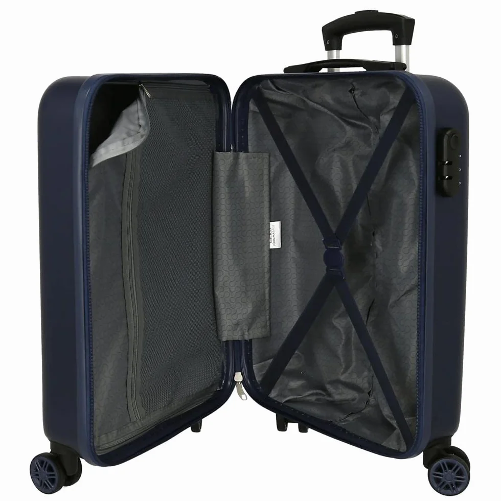 Joumma Bags Disney Happy Stitch Walizki kabinowe, zestaw walizek, wykonany z tworzywa ABS, trwały i lekki materiał, zamek szyfrowy, plecaki szkolne, plecaki dziecięce, Szycie, 38 x 55 x 20 cm, Walizka