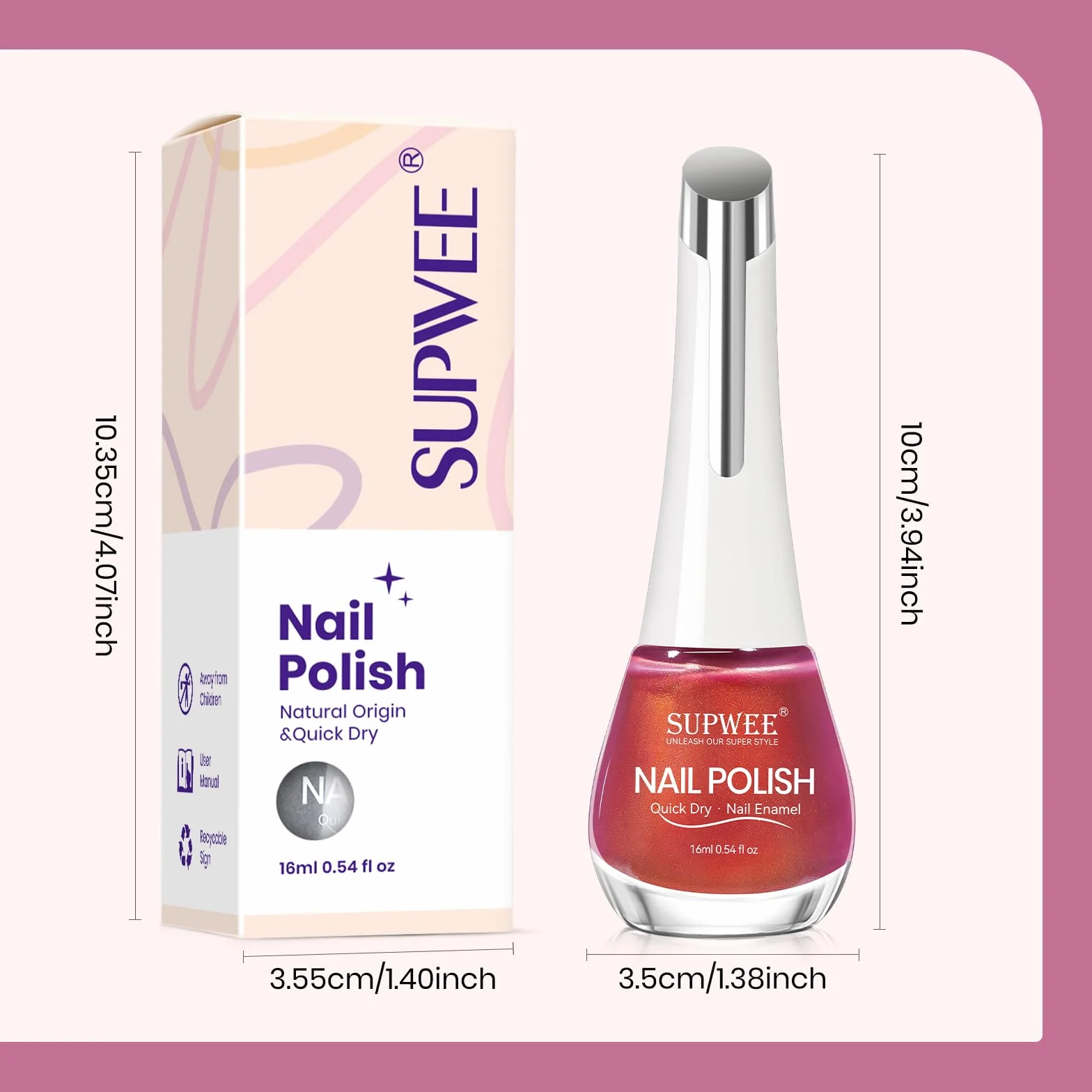 SUPWEE Cat Eye lakier do paznokci z magnesem, 16 ml, szybkoschnący, magnetyczny lakier żelowy bez lampy UV Quick Dry High Gloss Oil Based Nail Polish do majsterkowania i użytku domowego 028