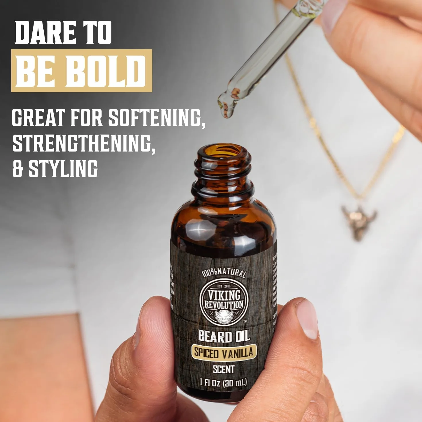 Viking Revolution Ultimate Beard Kit Spiced Vanilla Zestaw Grooming dla mężczyzn z pędzlem, grzebieniem, balsamem, olejem, nożyczkami
