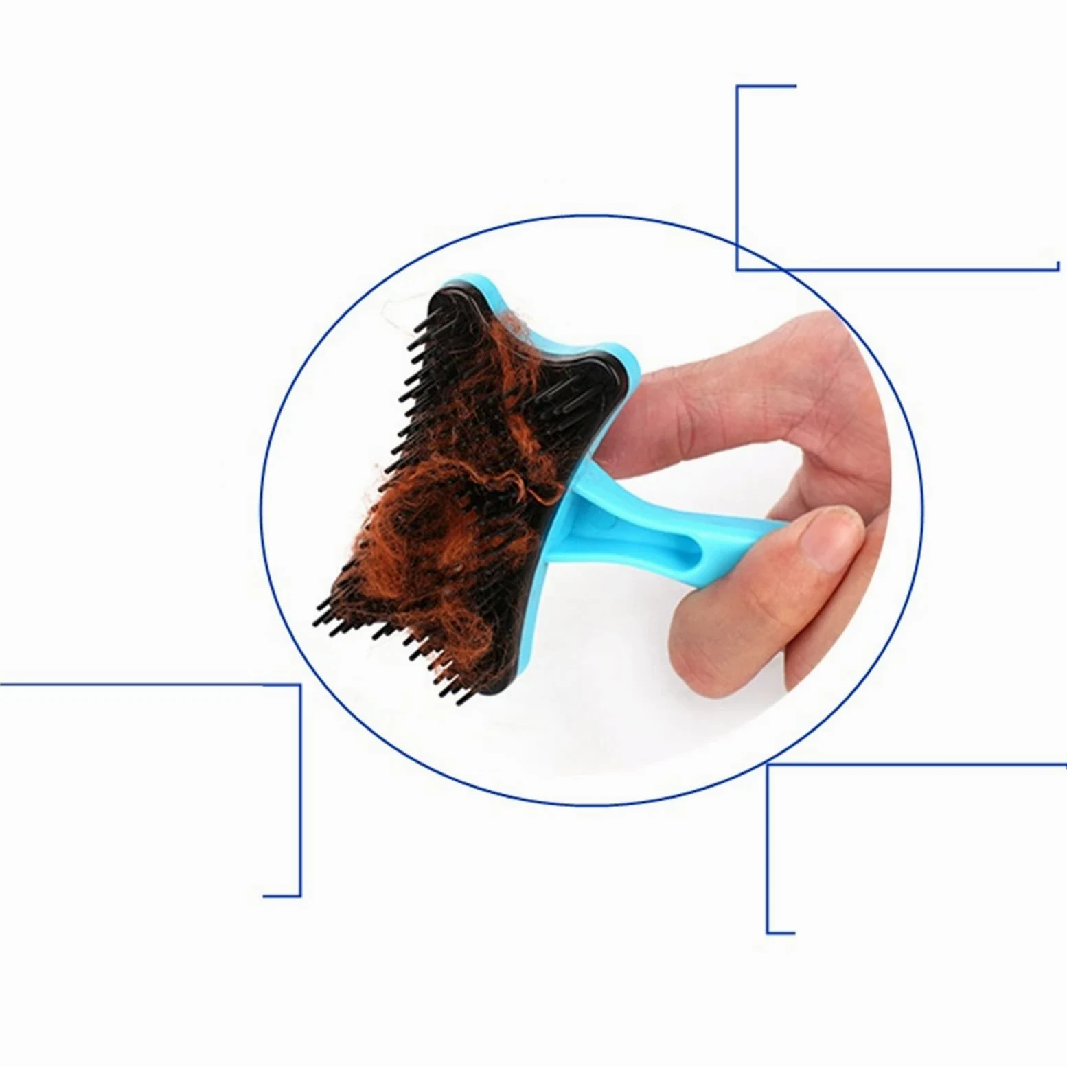 DieffematicSZ Grzebień Beauty Knot Opening And Hair Removal Plastic Automatic Comb Hair Removal Brush (Color : Roze)