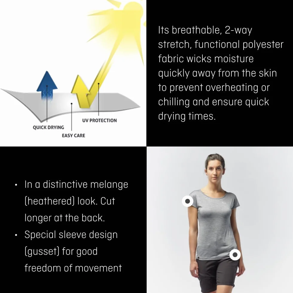 SALEWA Puez Melange Dry T-shirt damski, Oatmeal Melange, XXL