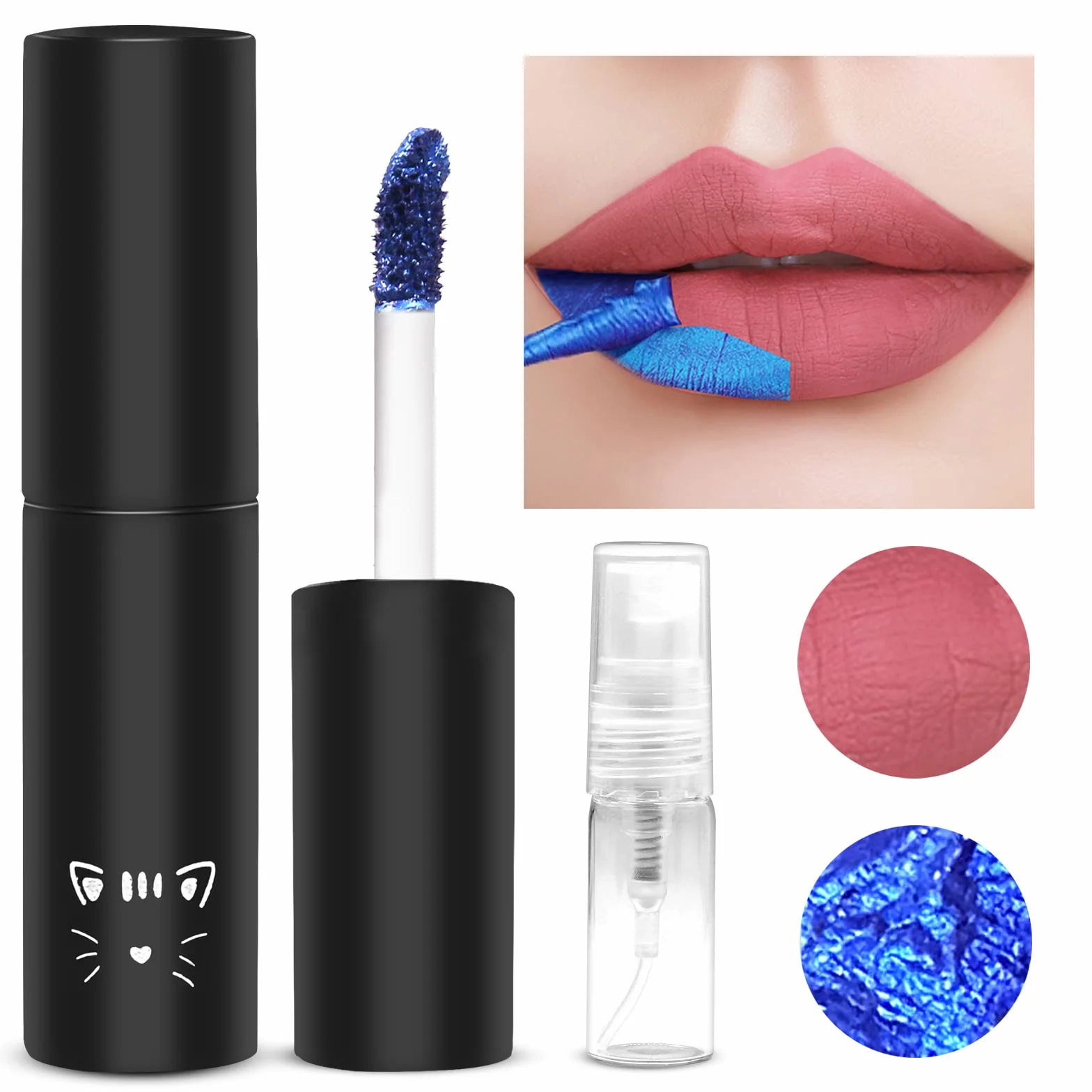 Peel Off Lip Stain Tint, Long Lasting Waterproof Liquid Lipstick, Non-stick Cup Lip Make-Up #Pink