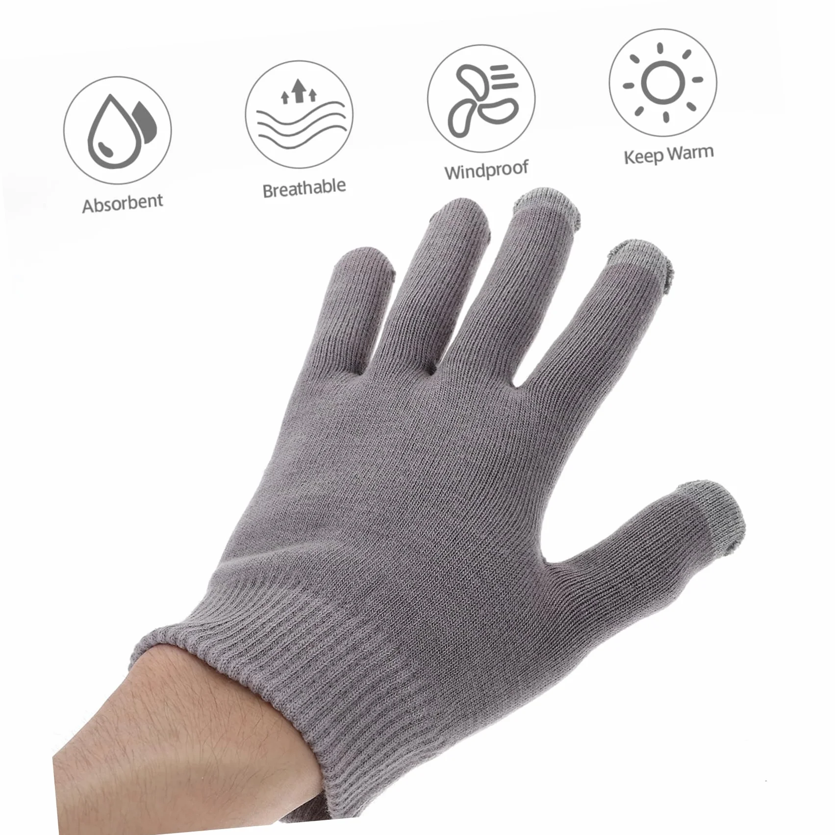WOONEKY 1para Moisturizing Gel Gloves for Hands Breathable Touchscreen Design Comfortable and Lightweight for Daily Wear and Outdoor Travel Skin-friendly Hydrating Care
