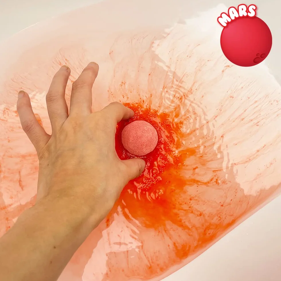 ZIMPLI - 9 x Solar System Baff Bombz, 9 kart z ciekawostkami o planetach, edukacyjne kule do kąpieli dla dzieci, zestaw do nauki o kosmosie, świąteczny prezent dla chłopców i dziewczynek