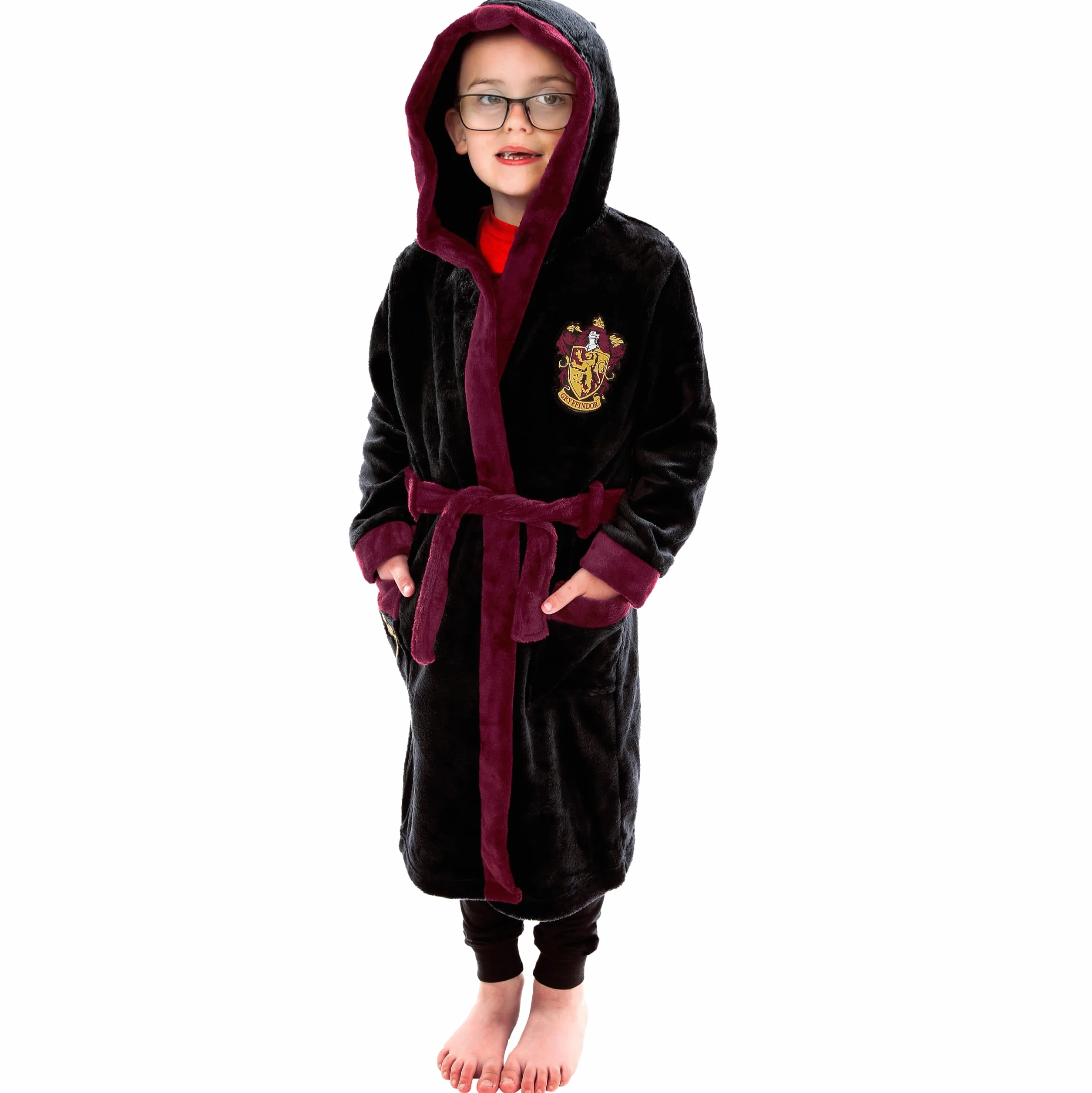 Harry Potter Szlafrok | Polarowe Szlafroki Gryffindor dla Dzieci | Szaty Hogwarts