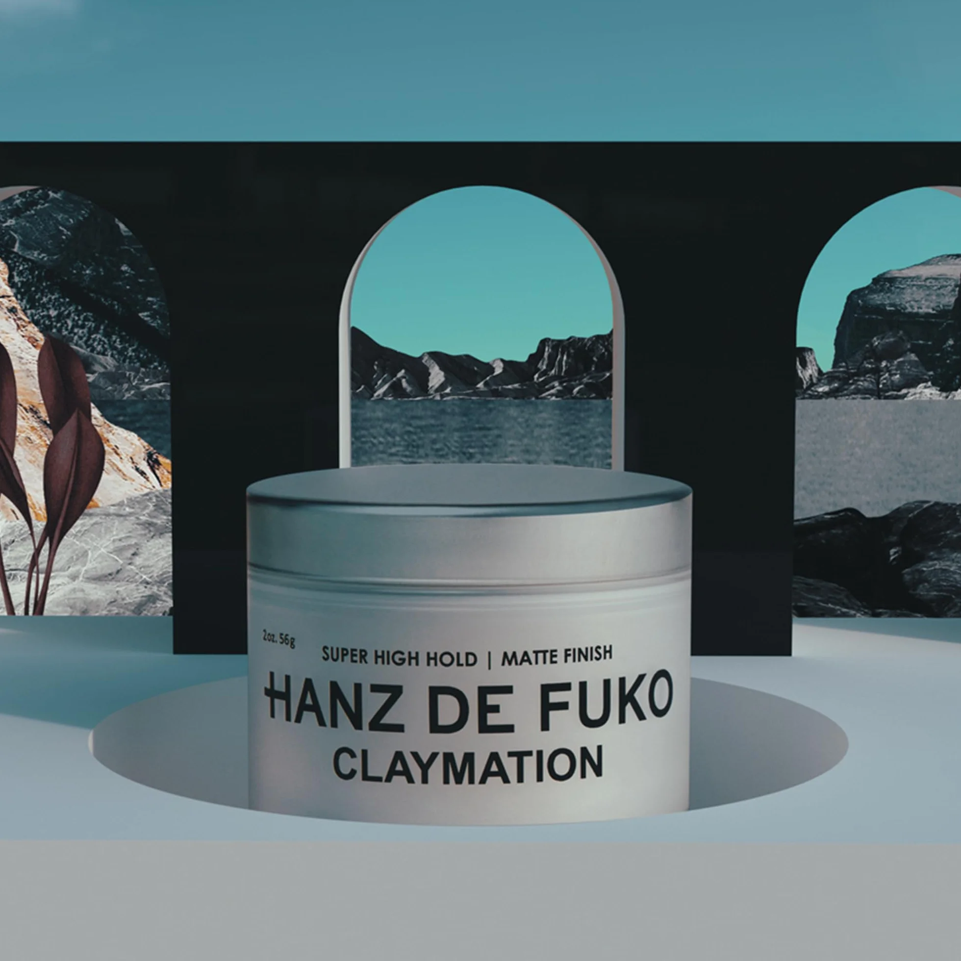 HANZ DE FUKO Claymation Hybrydowy produkt do stylizacji premium z naturalnego wosku glinianego z matowym wykończeniem o wysokiej przyczepności, wszystkie rodzaje włosów, 56 g