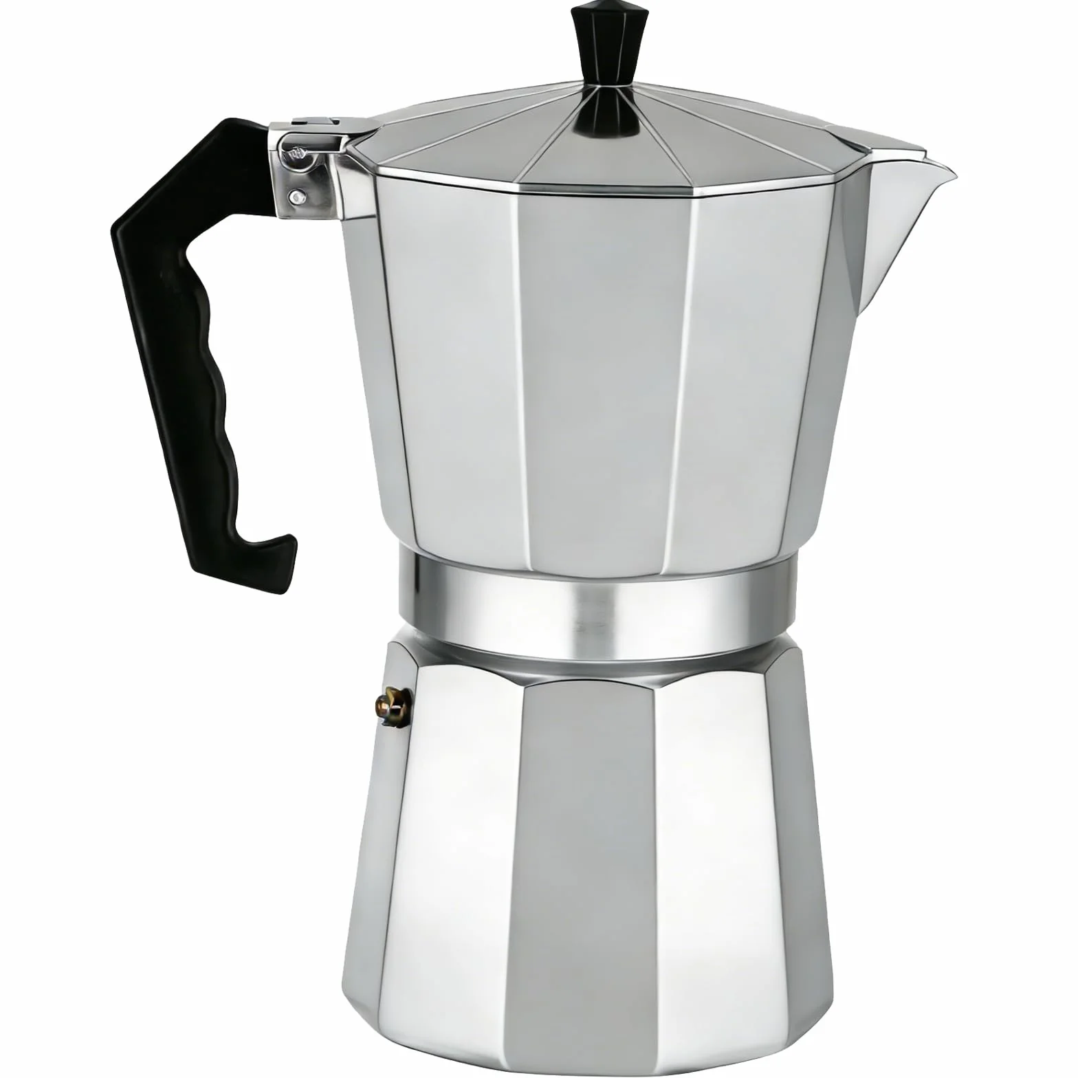 Zaparzacz do Espresso Moka, Idealny Gazowych, Ergonomiczny Uchwyt Odporny, Aluminiowy Ekspres do Kawy na 6 Filiżanek, Włoski Dzbanek Moka z Zaworem Bezpieczeństwa