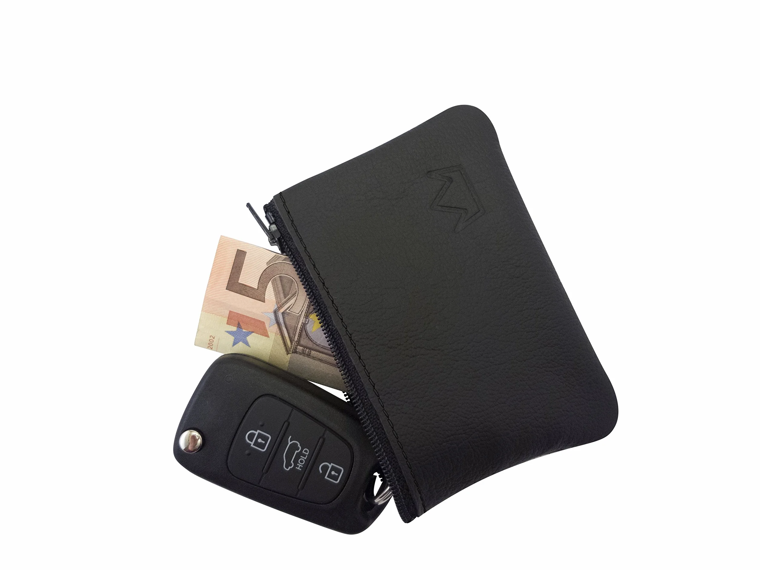 Lederprinz® | Etui na klucze z prawdziwej skóry 3 lata rozszerzonej | Skóra Nappa | Wykonanie ręczne, 10.5 x 1 x 7 cm