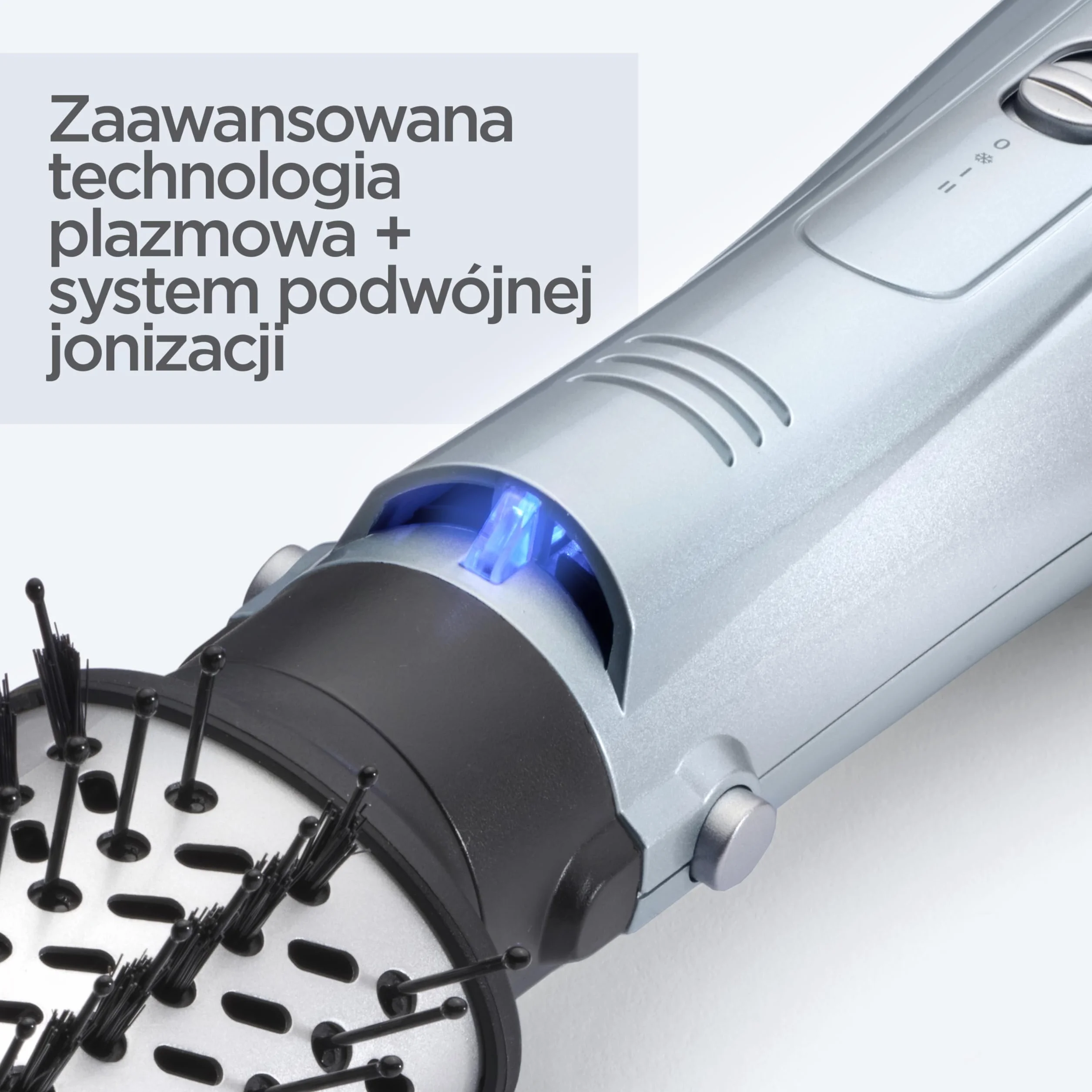 BaByliss Hydro-Fusion 4 w 1 suszarka szczotka do włosów - 1000 W Anti-Frizz Air Styler, Suszenie, Gładkość, Objętość, Prostowanie w Jednym Kroku, Niebieski, AS774E