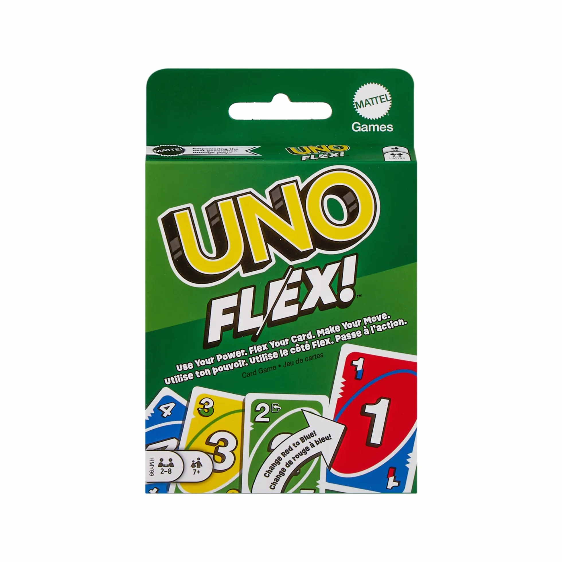 UNO Flex Card Game, Fun Games for Adult and Party Game Night, 2 to 8 Players, HMY99