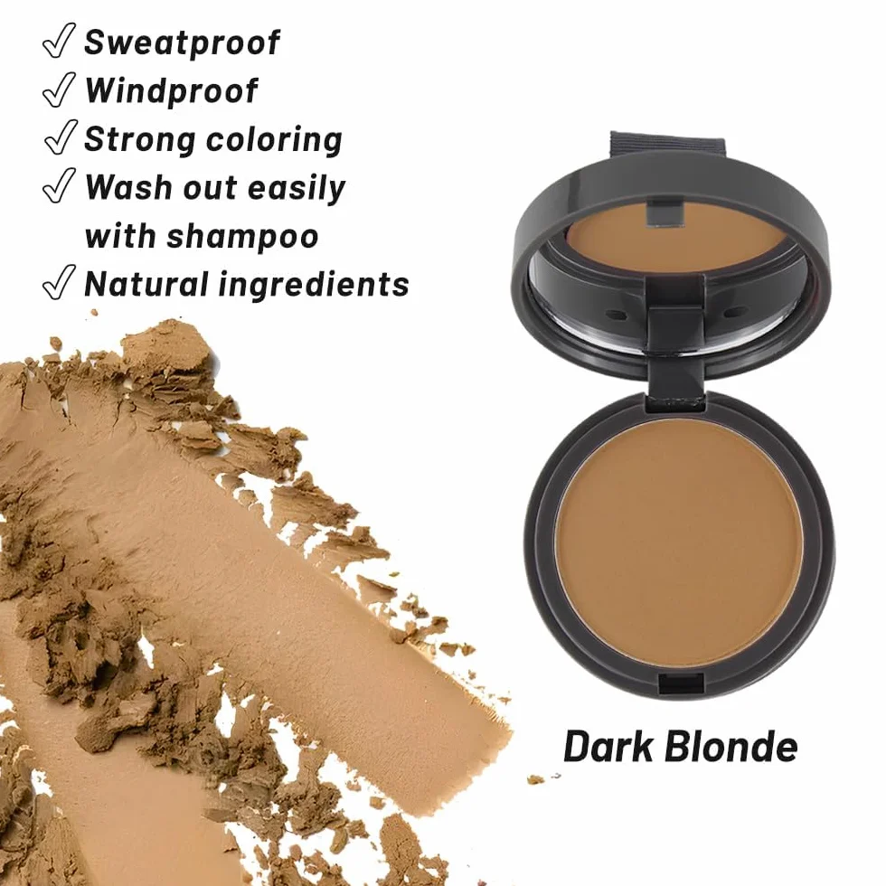 SOVONCARE Proszek do włosów natychmiast linia włosów Shadow Grey pokrycie włosów puder do korzenia włosów (ciemny blond, 4 g (1 opakowanie)