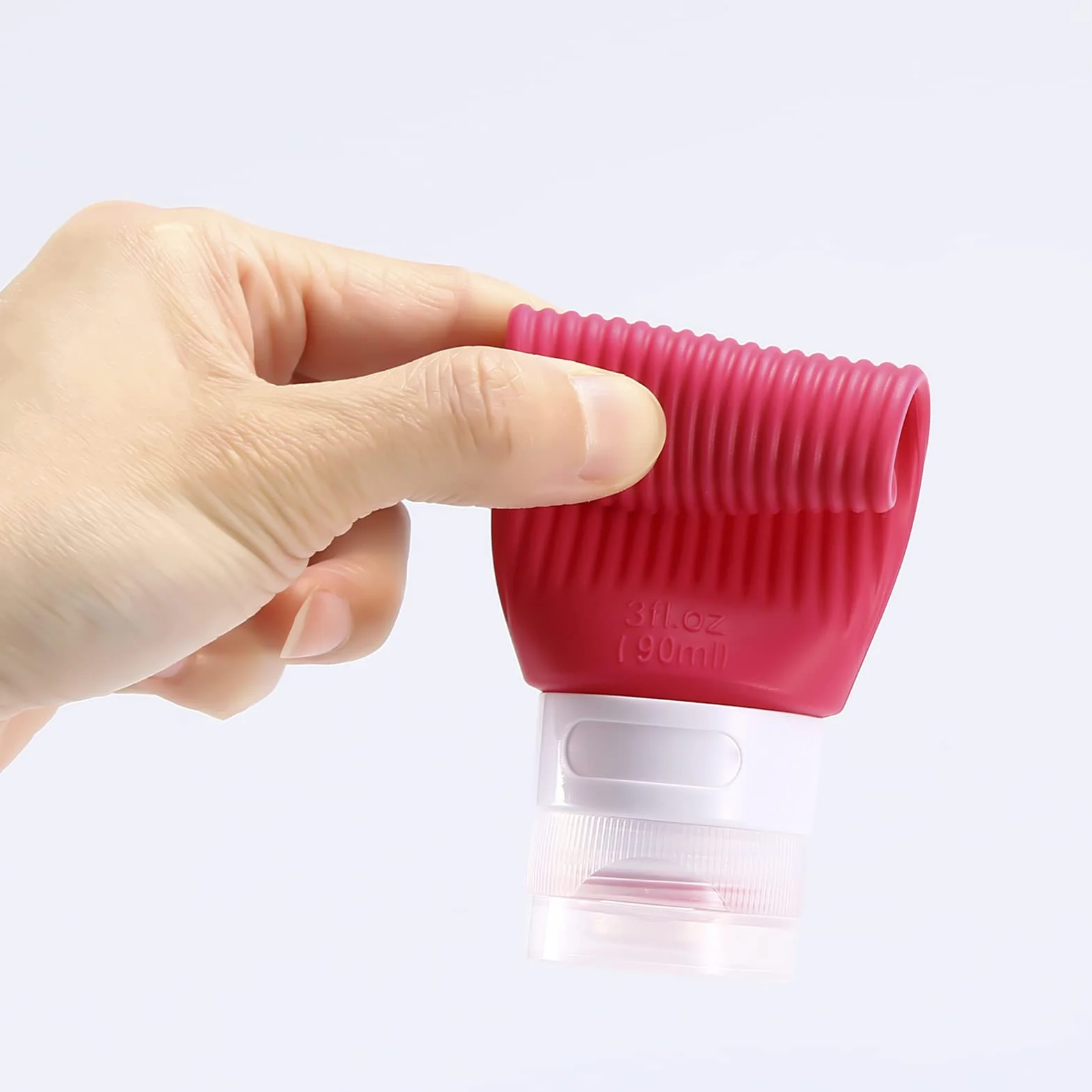 Butelki podróżne na przybory toaletowe, bez BPA, 90 ml, silikonowe, szczelne, do wielokrotnego napełniania, przenośne, wyciskane, puste akcesoria, rozmiar podróżny, płynny balsam kosmetyczny, szampon,