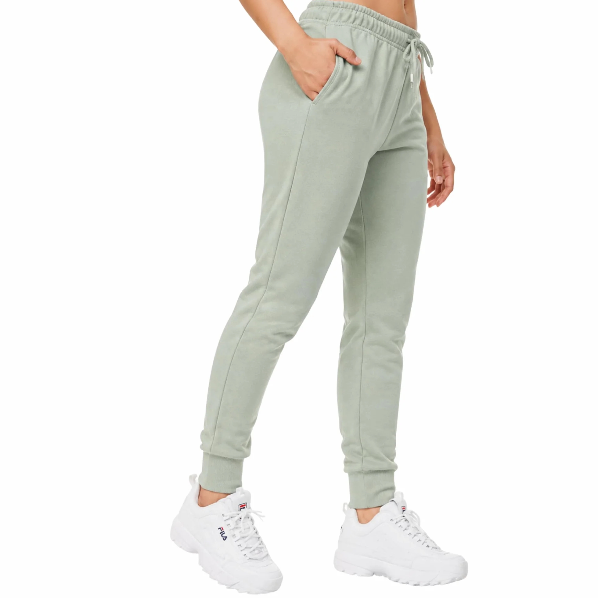 ROSS CAMP Damskie spodnie do biegania – spodnie sportowe damskie, bawełniane, spodnie treningowe, spodnie dresowe, slim fit, spodnie rekreacyjne, długie spodnie do biegania, nowoczesne