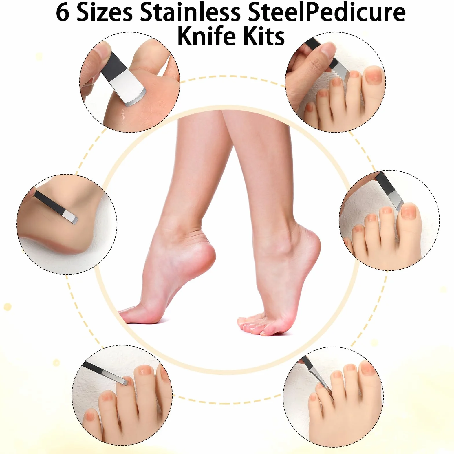 Zestaw do usuwania wrastających paznokci u stóp, profesjonalne zestawy noży do pedicure, golarka do stóp ze stali nierdzewnej, z pudełkiem do przechowywania, narzędzia do pielęgnacji stóp, do
