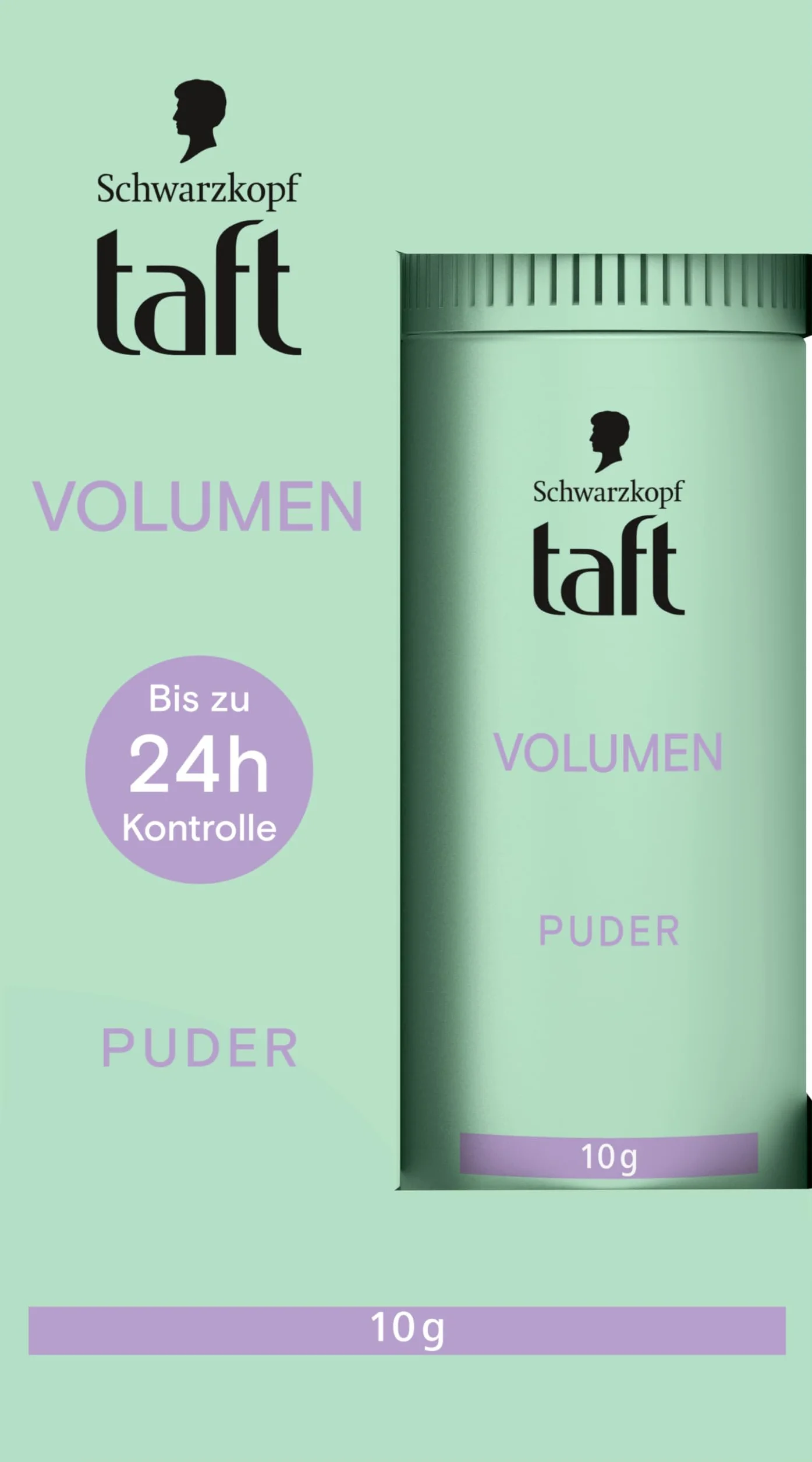Schwarzkopf Taft puder do stylizacji włosów, objętość (10 g), puder do włosów o pełnych wyglądzie, do 50 zastosowań, wegański puder do stylizacji.