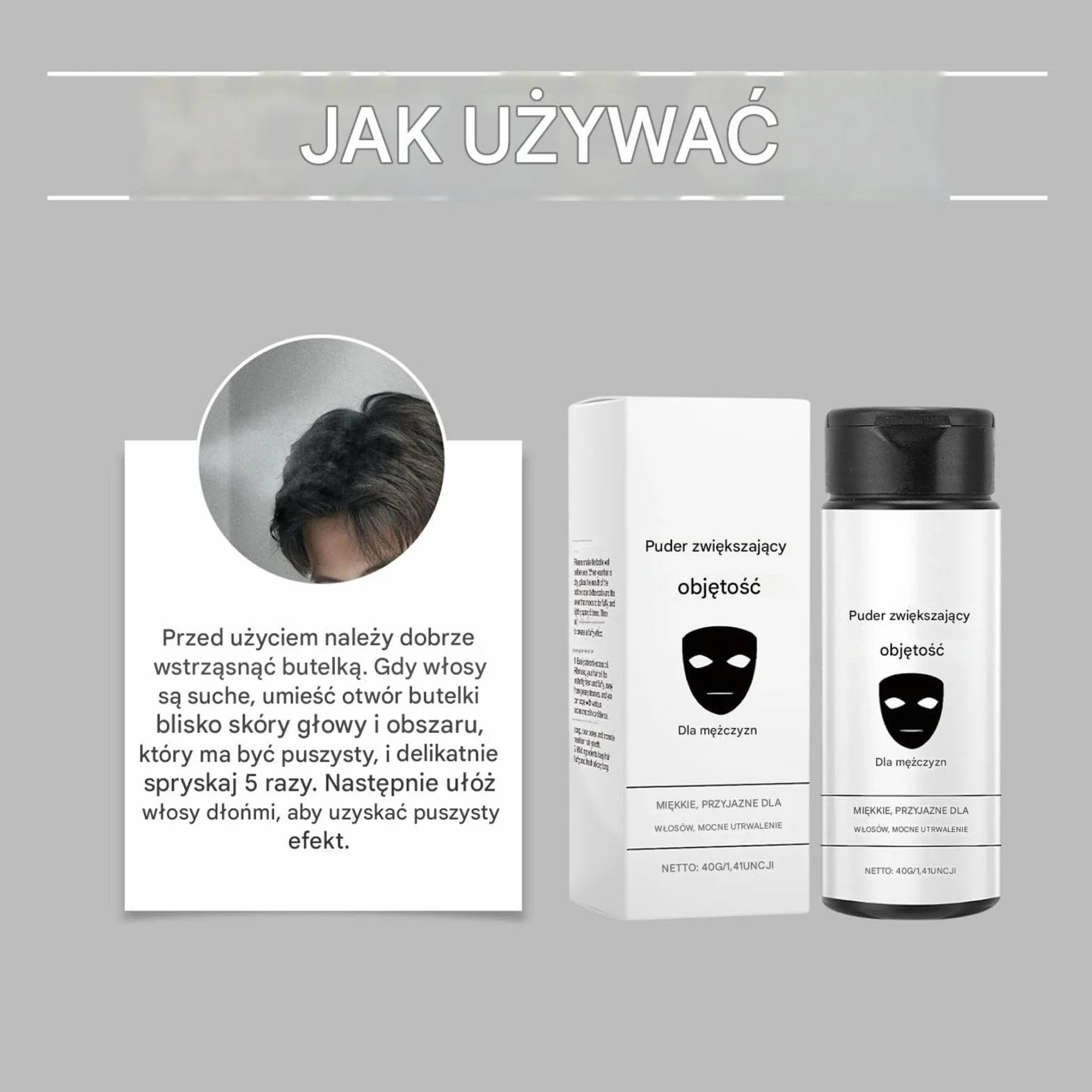 Hair Texture Powder for Men Natural Look Styling Volume