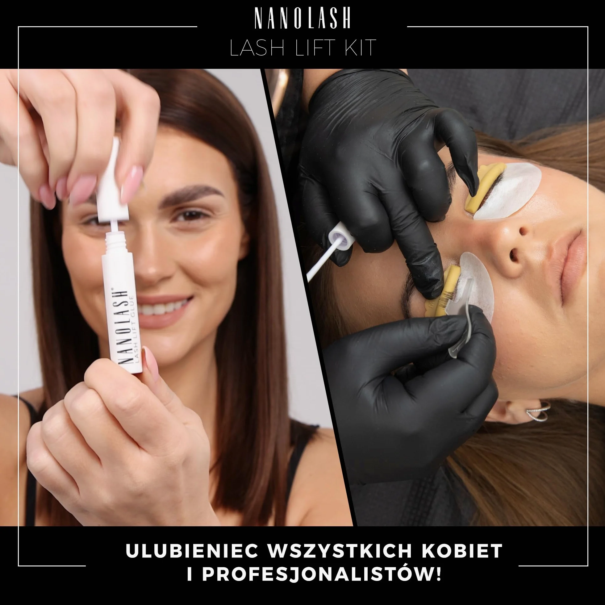 Nanolash Zestaw do liftingu i laminacji rzęs profesjonalny DIY do domu i salonu
