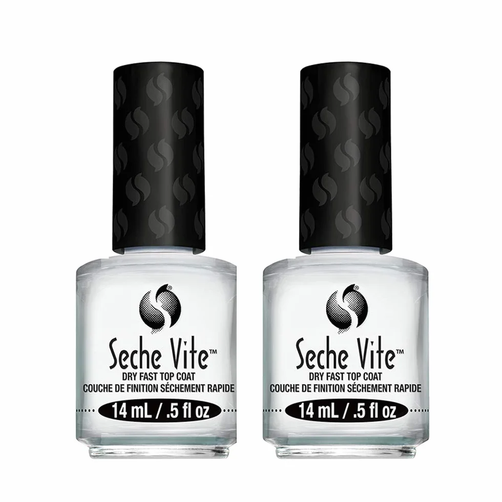 Seche Vite Dry Fast Top Coat Boxed 0,5 uncji (2 szt.) by Seche