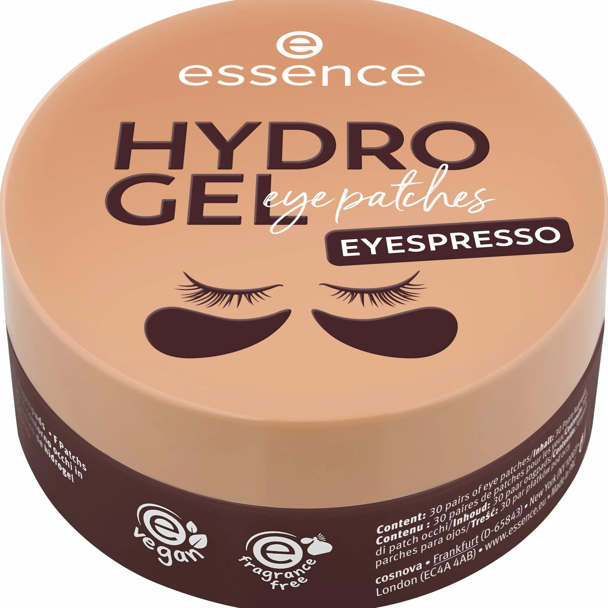 essence Hydrożelowe płatki pod oczy EYESPRESSO 30 Pairs, nawilżanie, opieka, chłodzenie, mieniący się (30pair)
